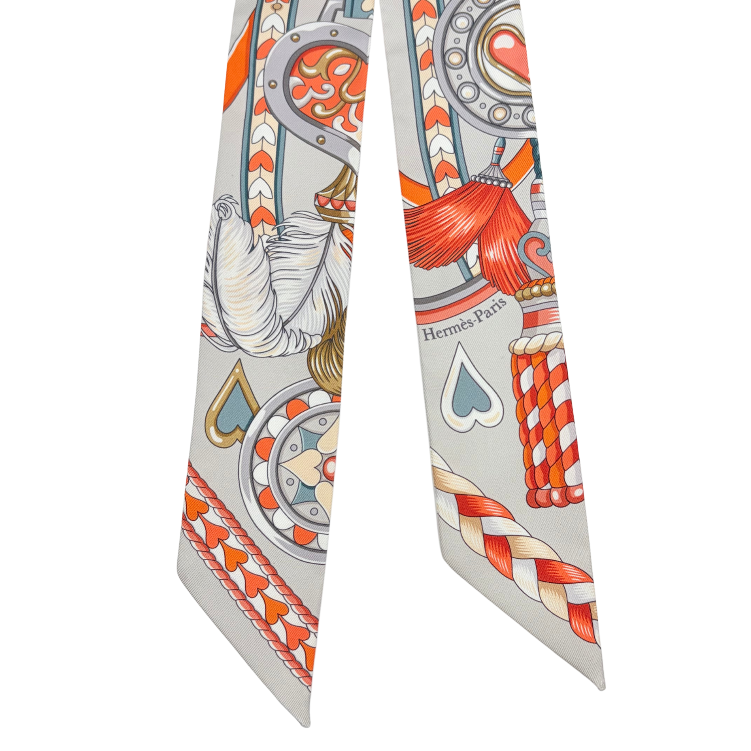 Hermès Silk Harnais De Coeur Twilly