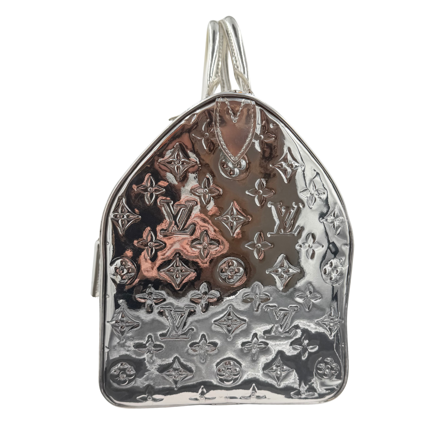 Louis Vuitton Limited Edition Monogram Miroir Speedy 35 Silver