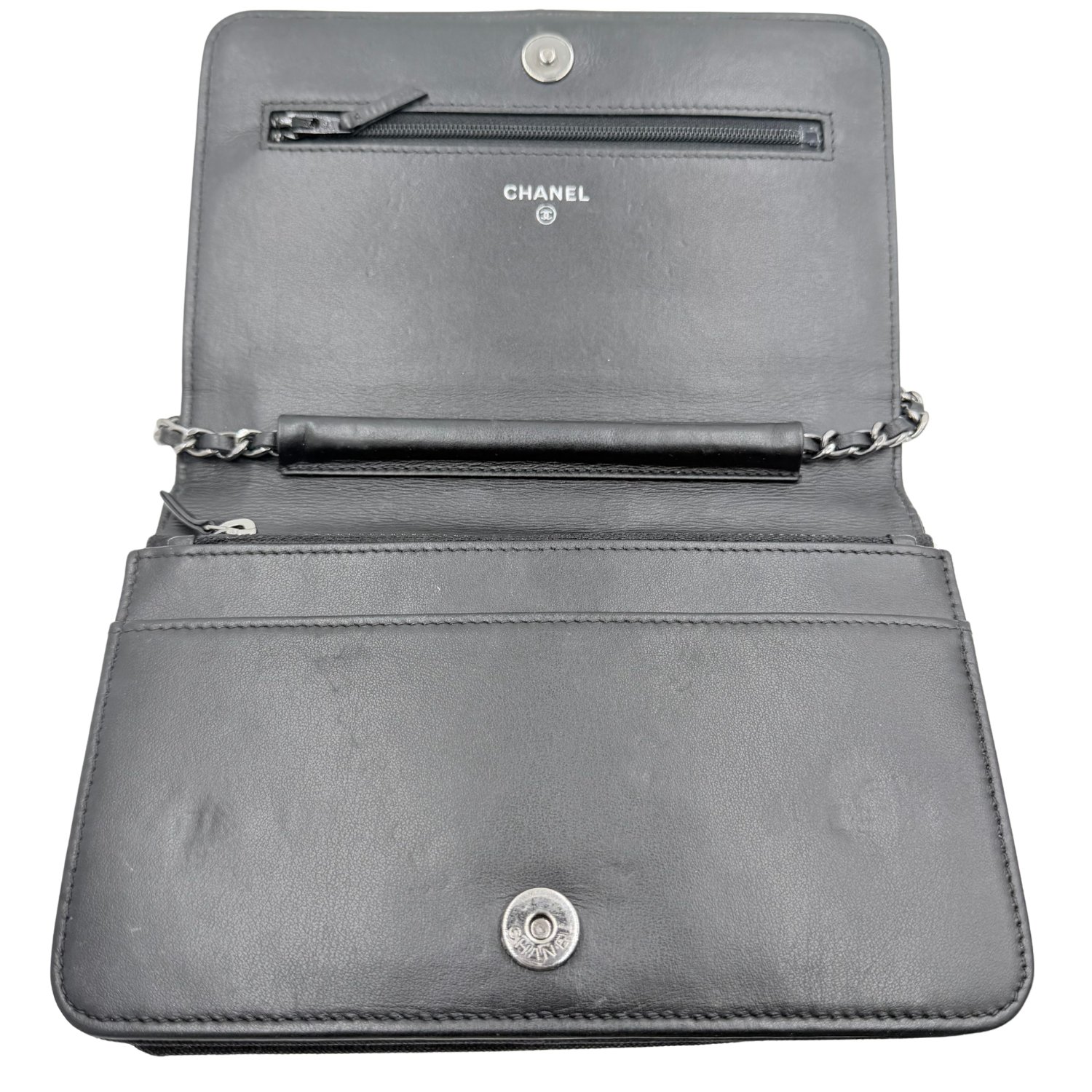 Chanel Paris-Shanghai Studded Wallet On Chain Black