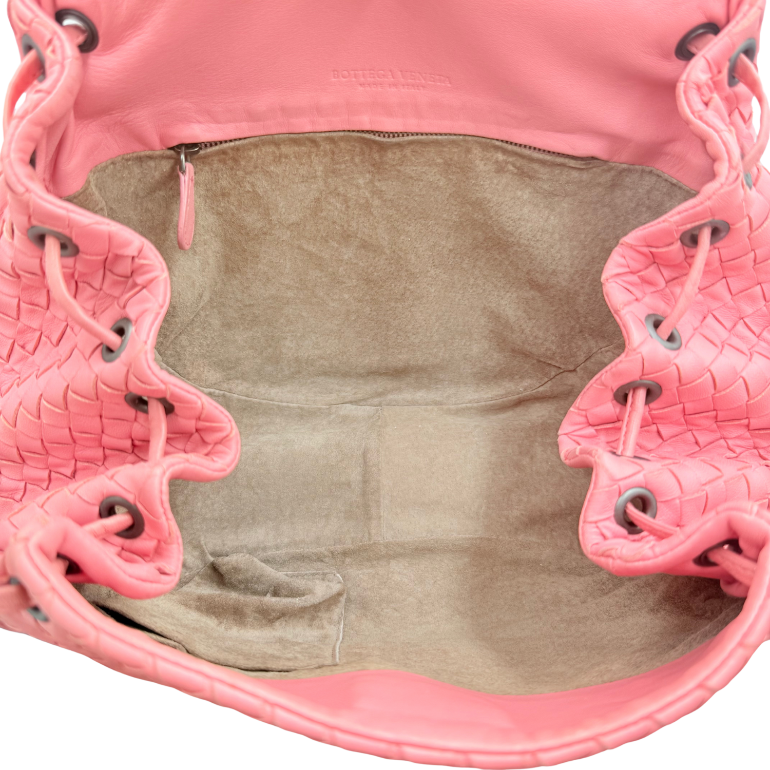 Bottega Veneta Intrecciato Medium Crossbody Flap Bag Pink