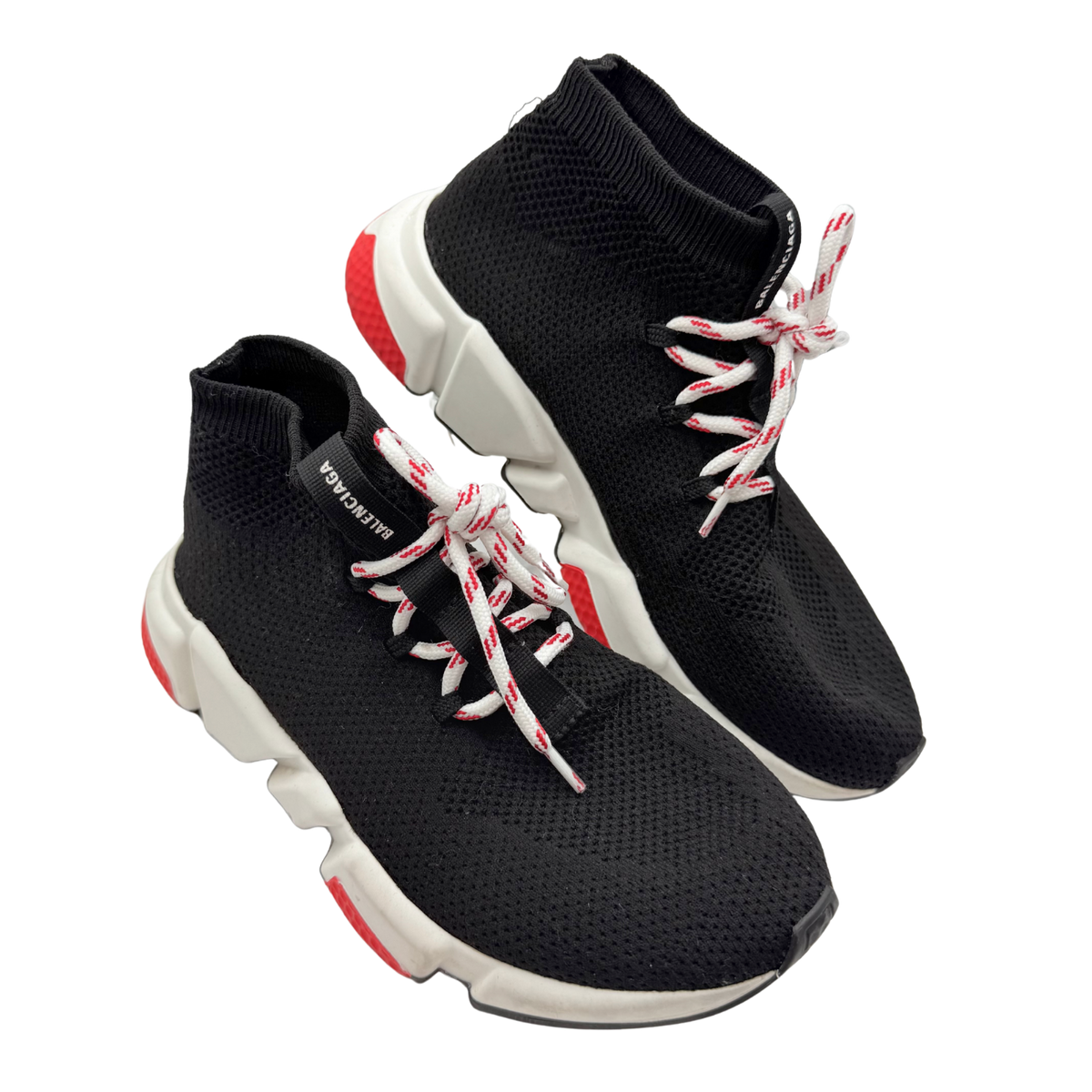 Balenciaga Speed Trainer Lace Up Sock Sneakers Black