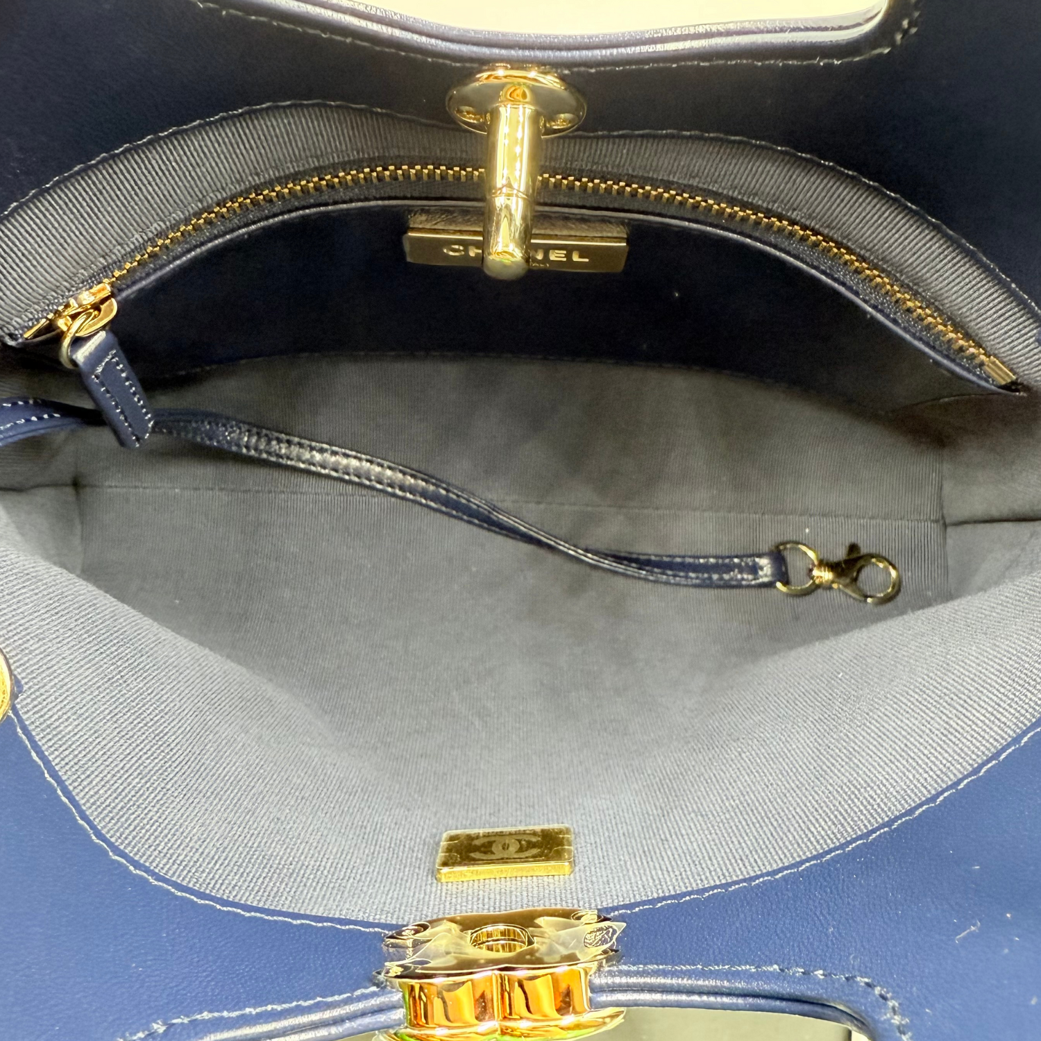 Chanel Quilted Small 31 Bag Navy