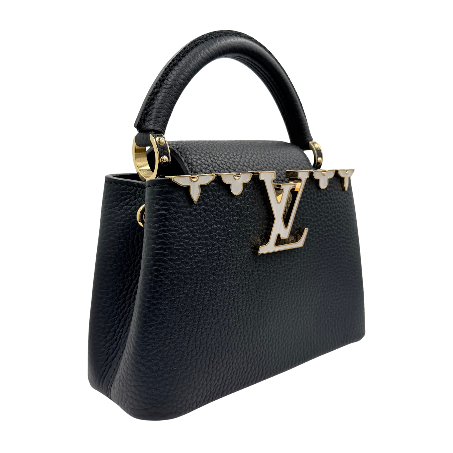 Louis Vuitton Mini Capucine Mother of Pearl Black