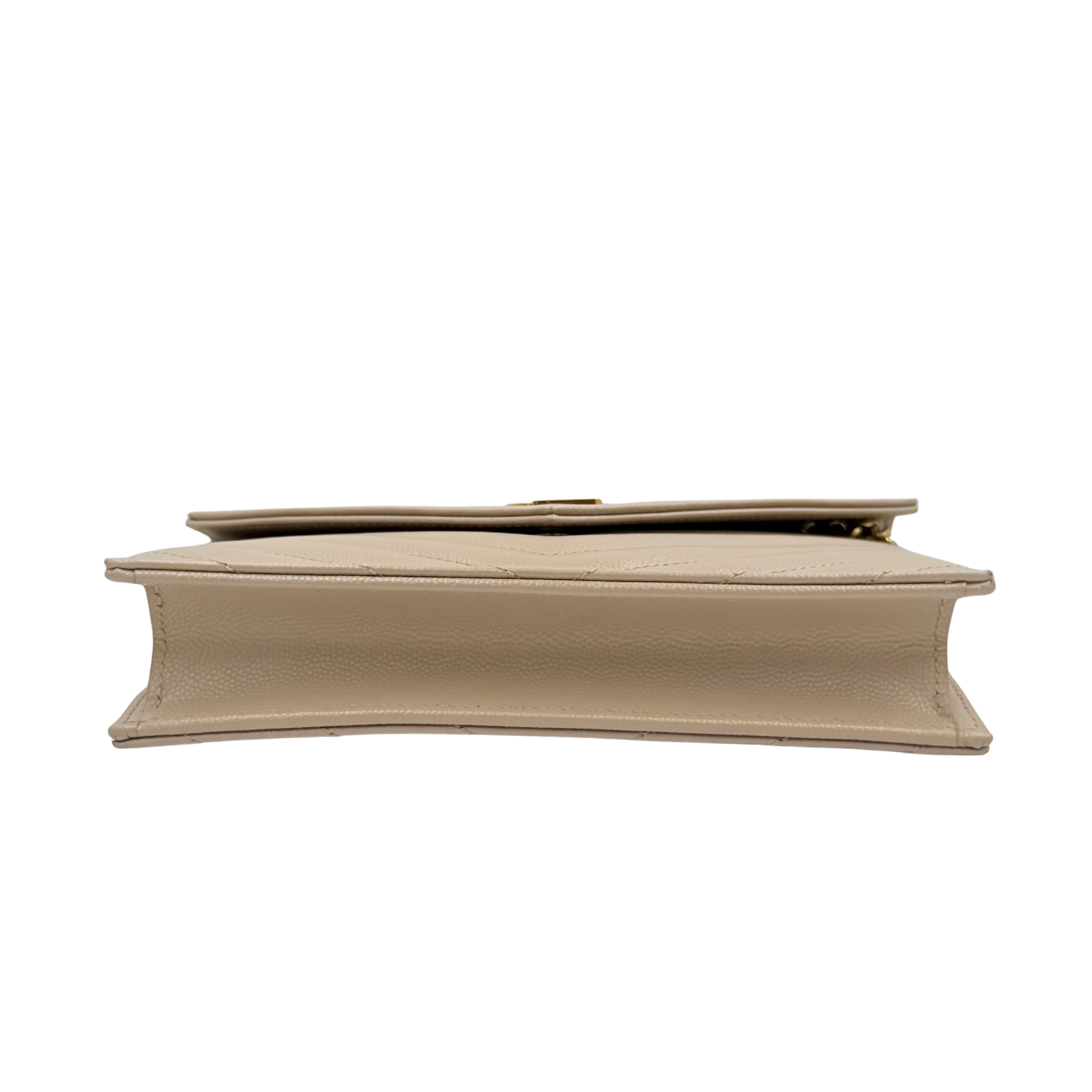 Yves Saint Laurent Chevron Envelope Flap Bag Tan