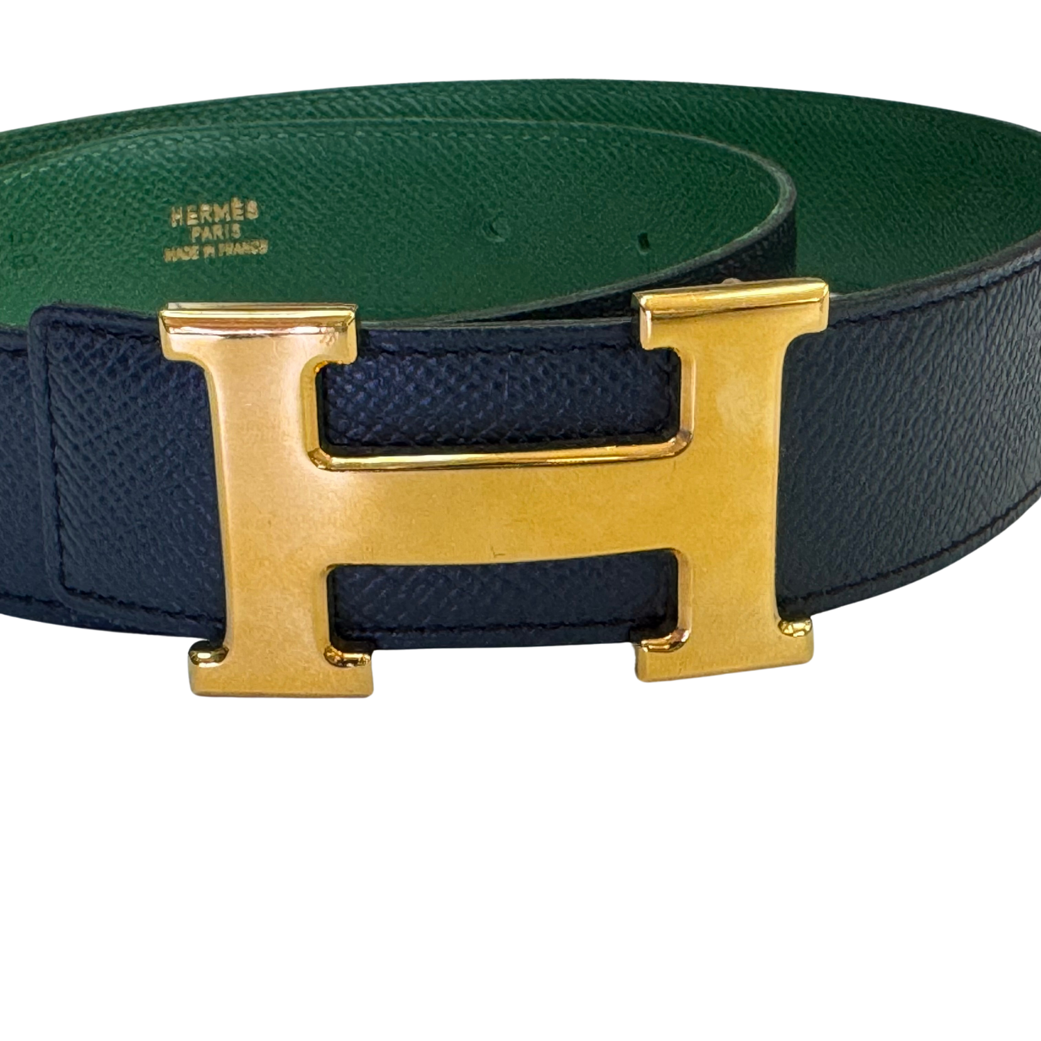 Hermès Reversible Constance H Belt Yellow Plated Gold