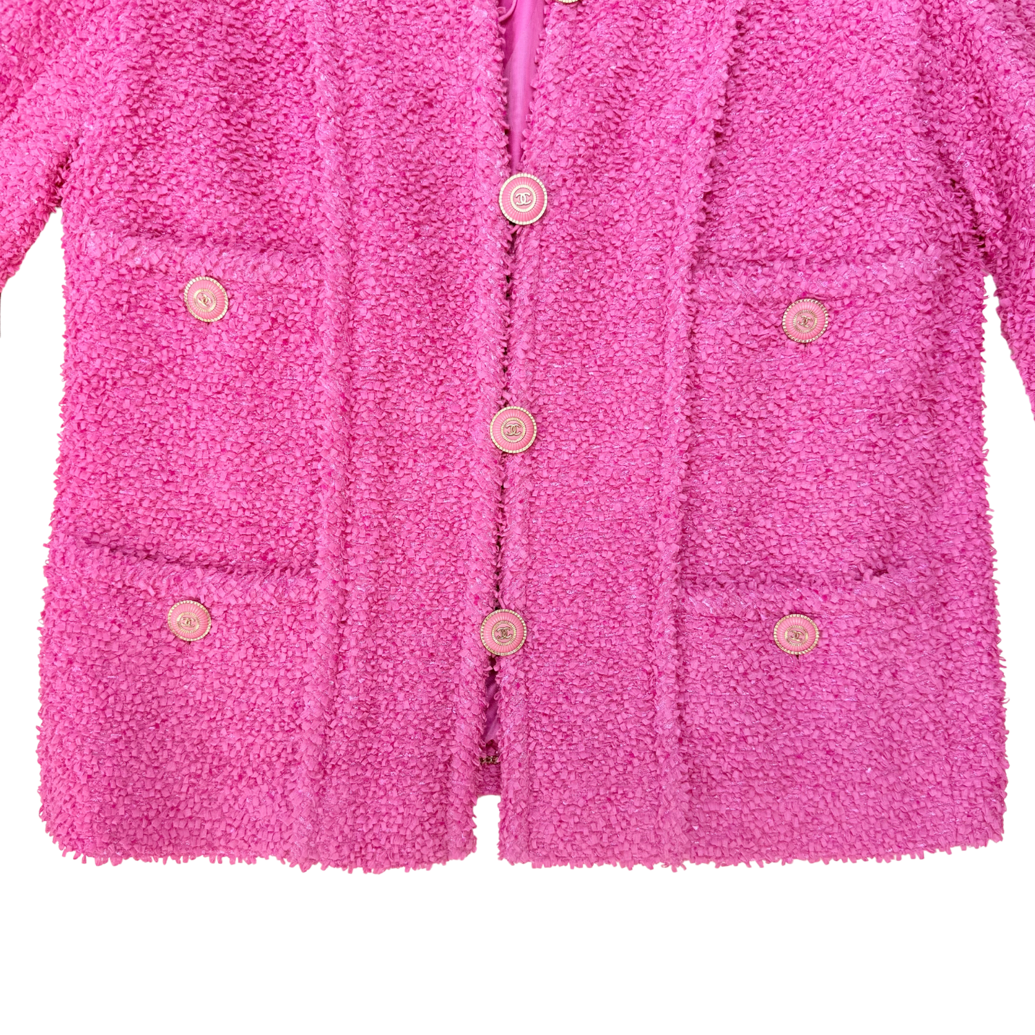 Chanel Terry Cloth Jacket Pink