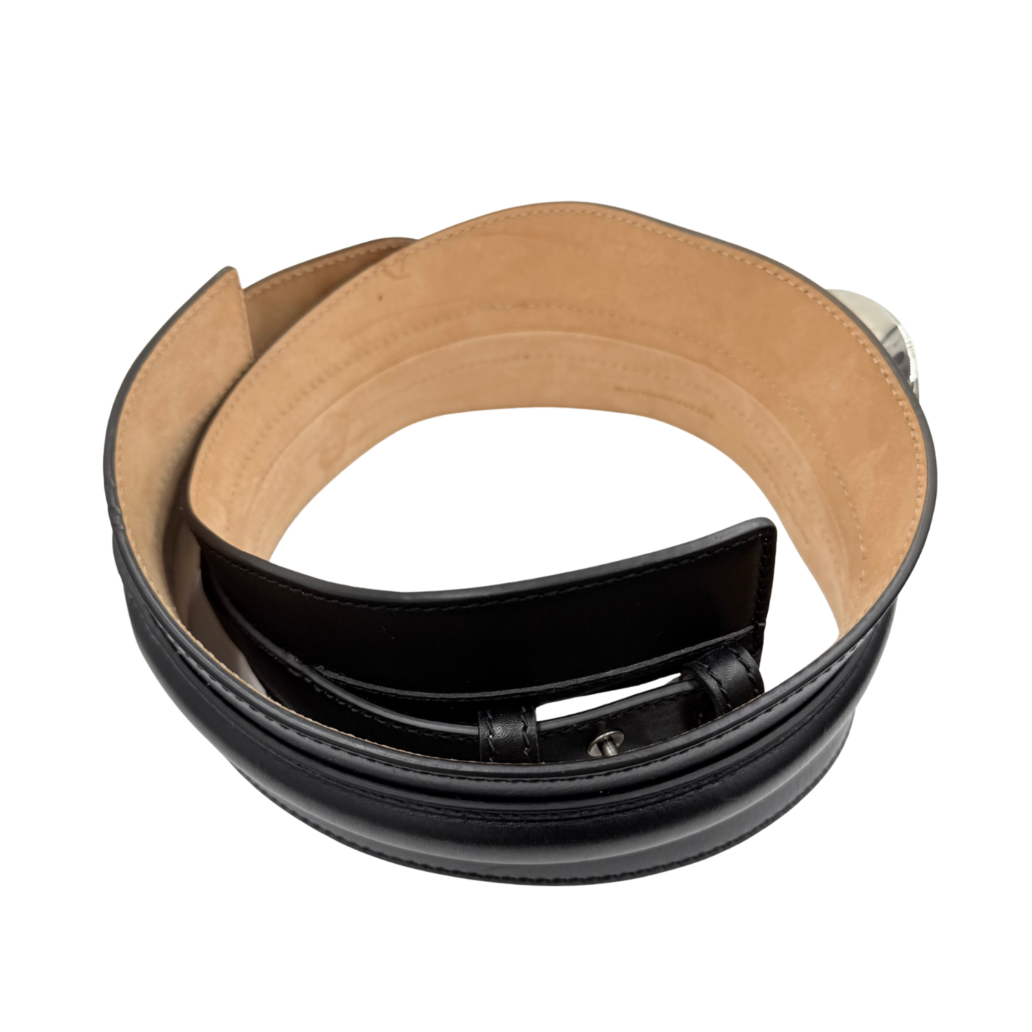 Alexander McQueen Sculpt Corset Leather Belt Black 75