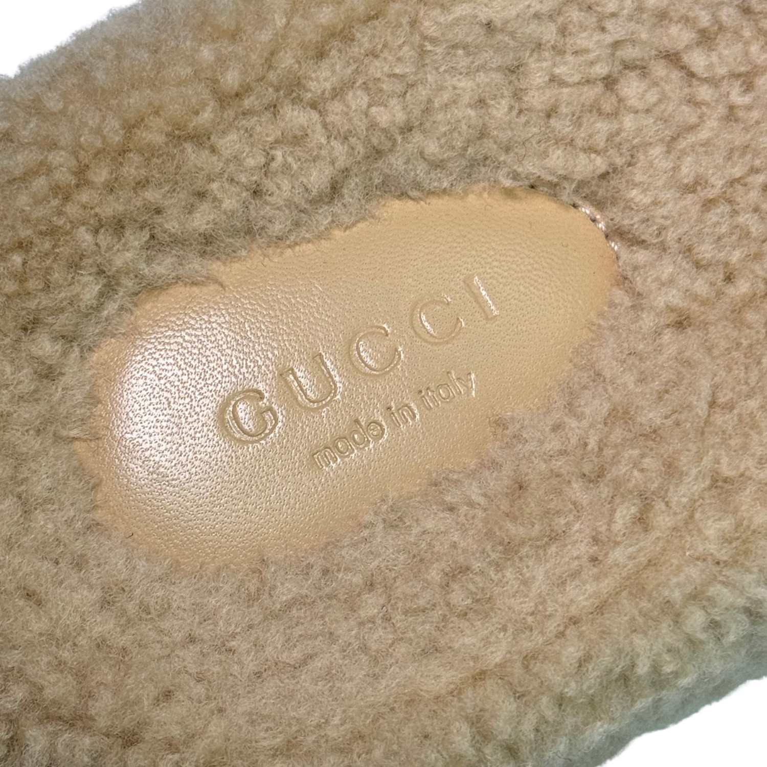 Gucci Shearling Slides