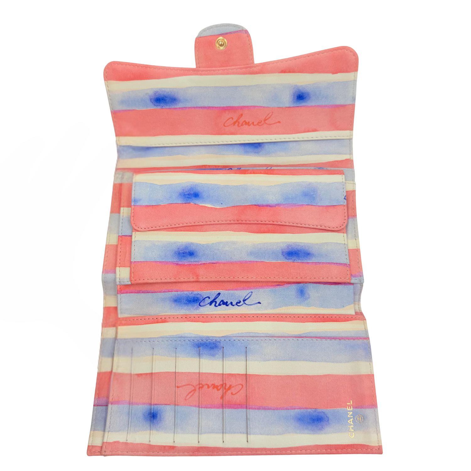Chanel Limited Edition Watercolor Continental Wallet Multicolor