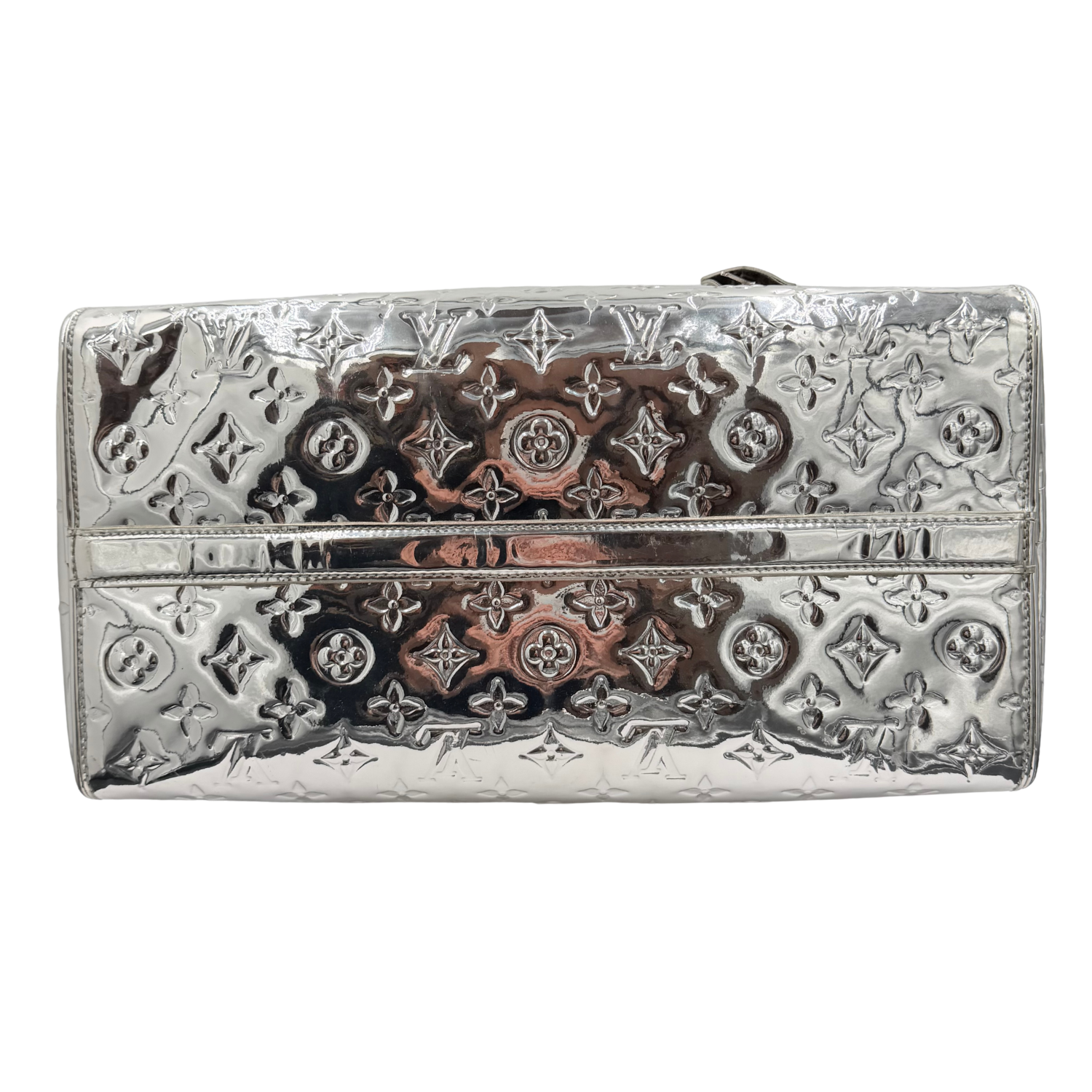 Louis Vuitton Limited Edition Monogram Miroir Speedy 35 Silver