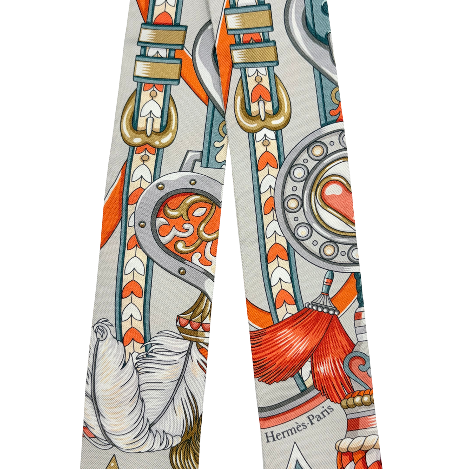 Hermès Silk Harnais De Coeur Twilly