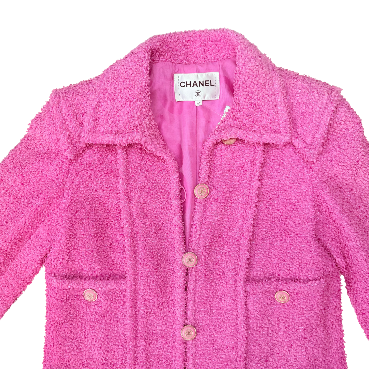 Chanel Terry Cloth Jacket Pink