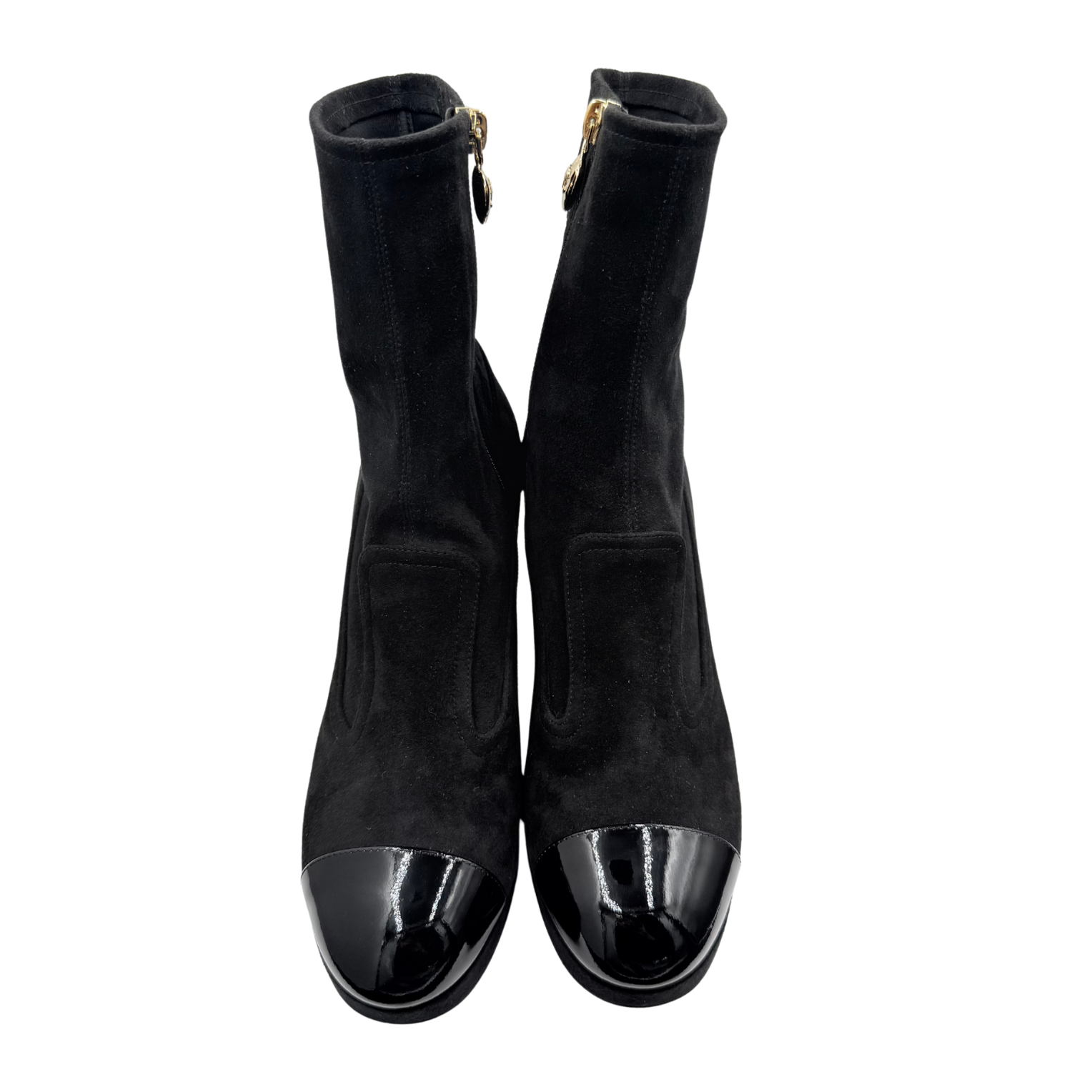 Chanel Interlocking CC Sock Boots Black