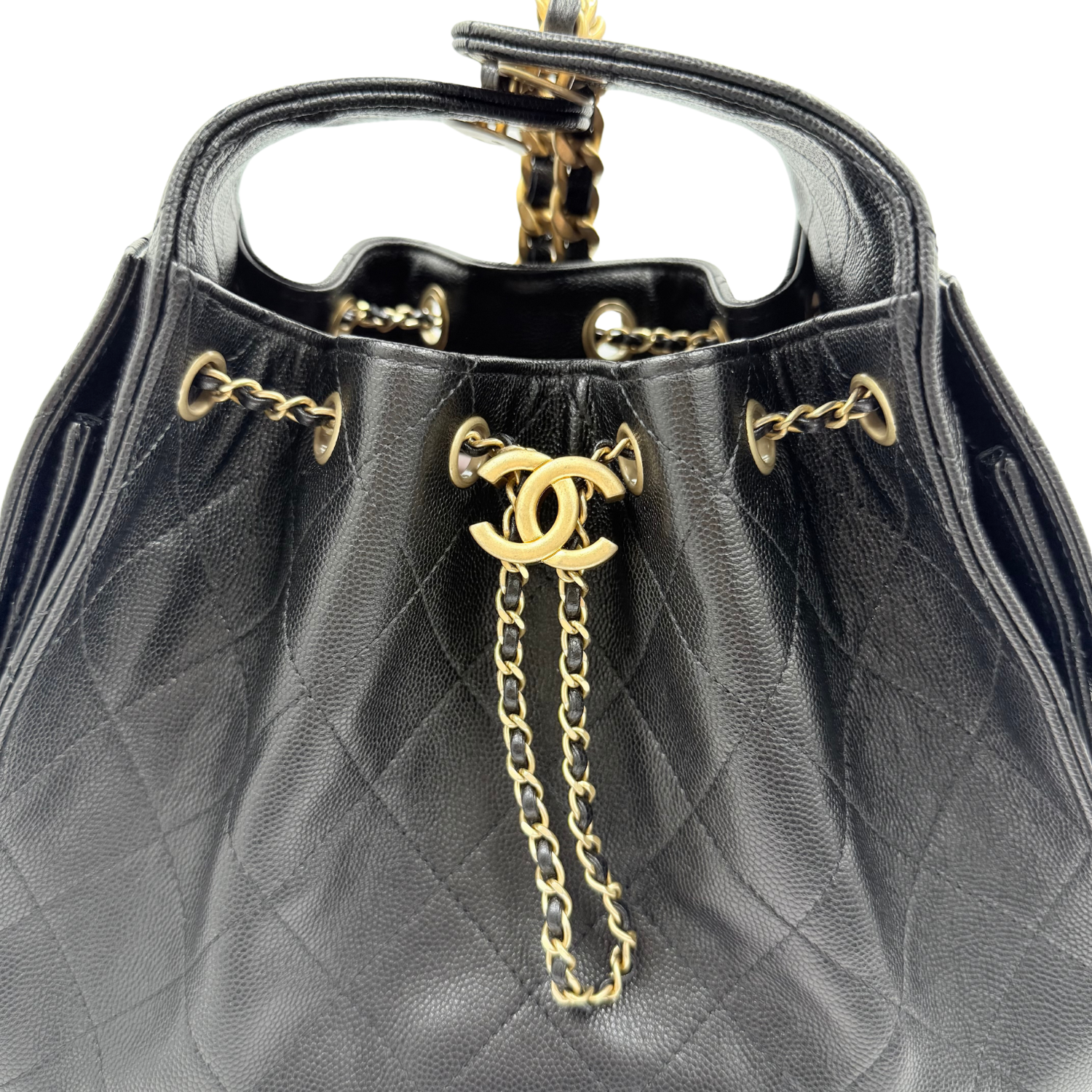 Chanel 25 Small Hobo Handbag Black