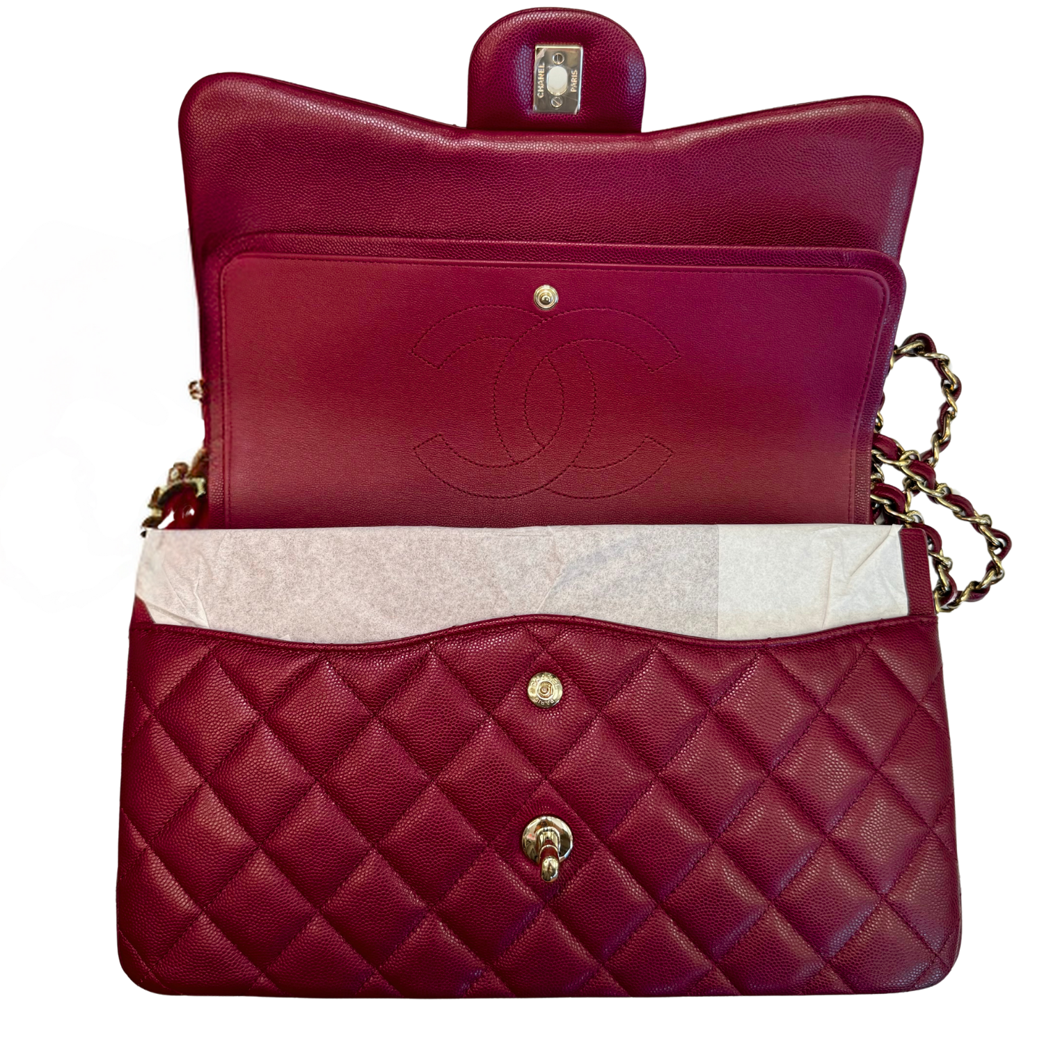 Chanel Jumbo Double Flap Classic Wine