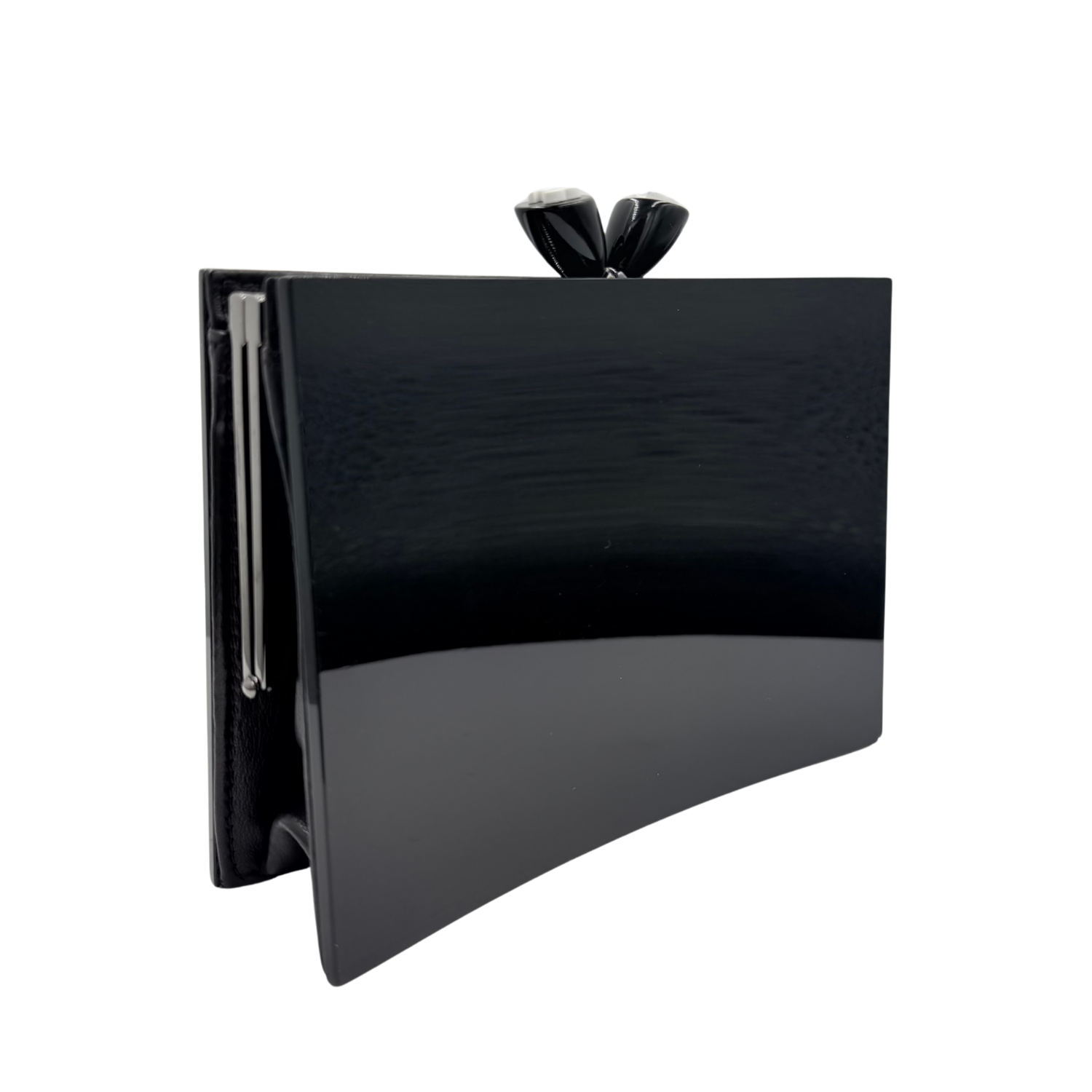 Chanel Vintage Kiss-Lock Clutch Black