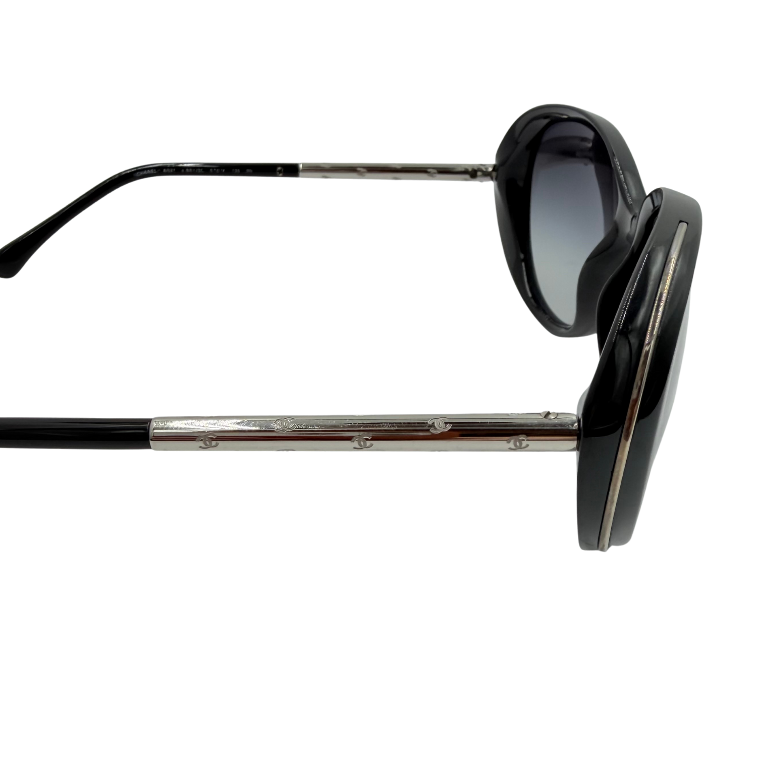 Chanel 6037 Sunglasses Black and Silver