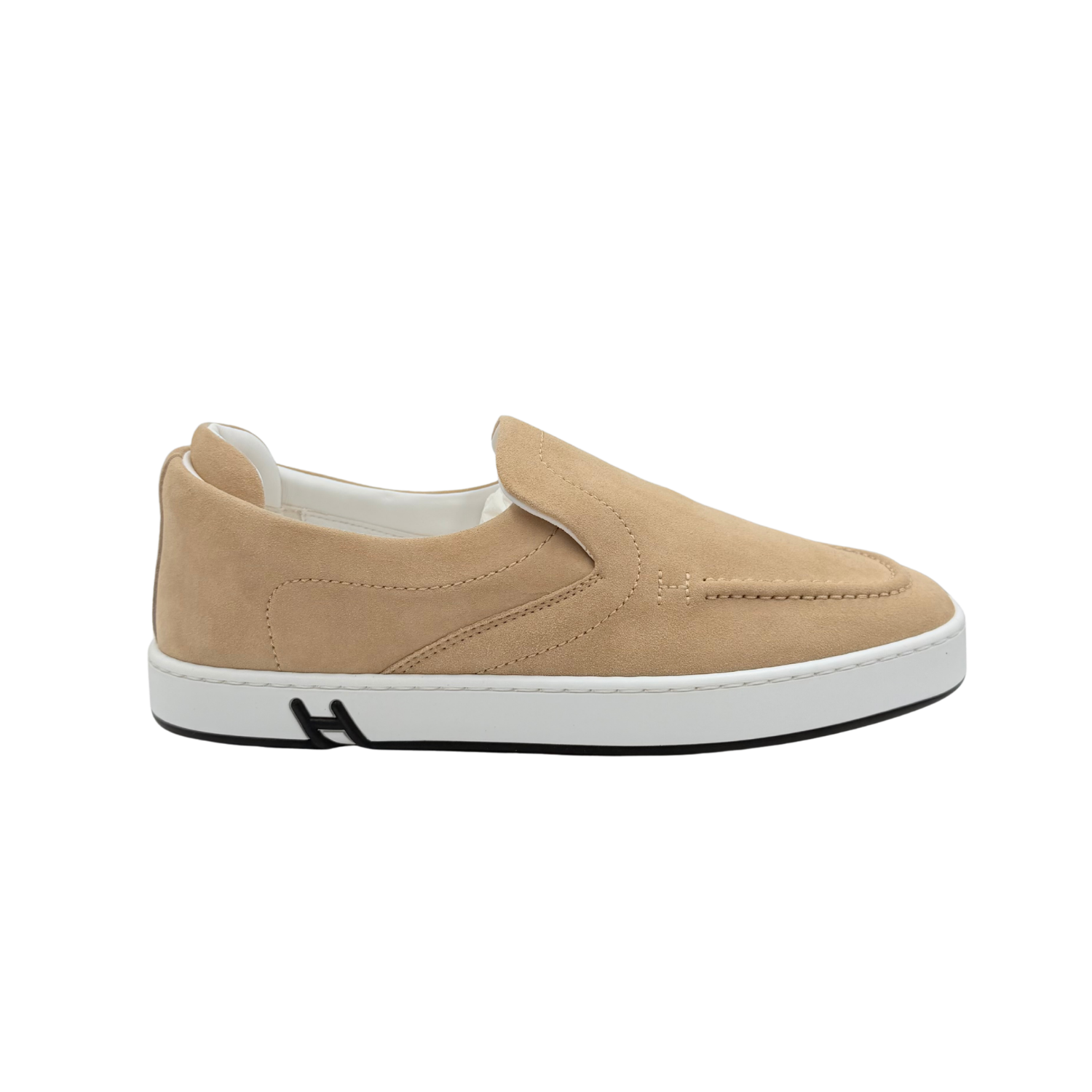 Hermès Suede Kiddy Slip-On Sneaker Beige Size 37