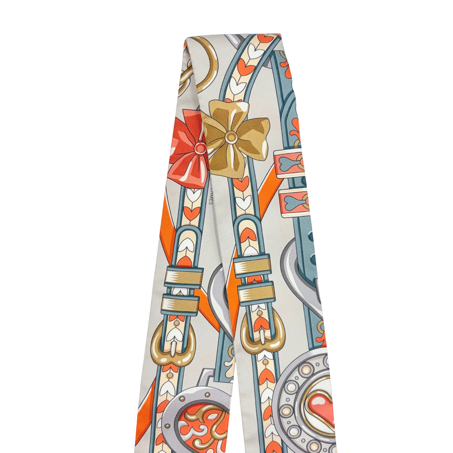 Hermès Silk Harnais De Coeur Twilly