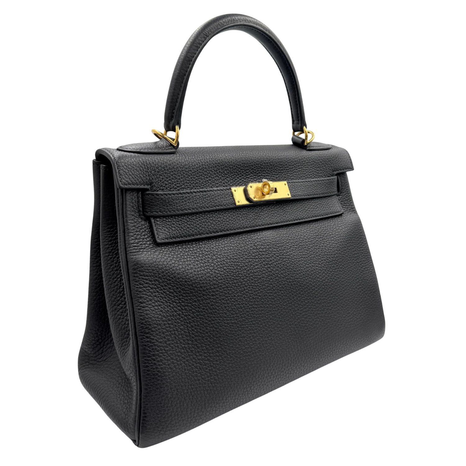 Hermès Kelly 28 Togo Retourne Leather Black