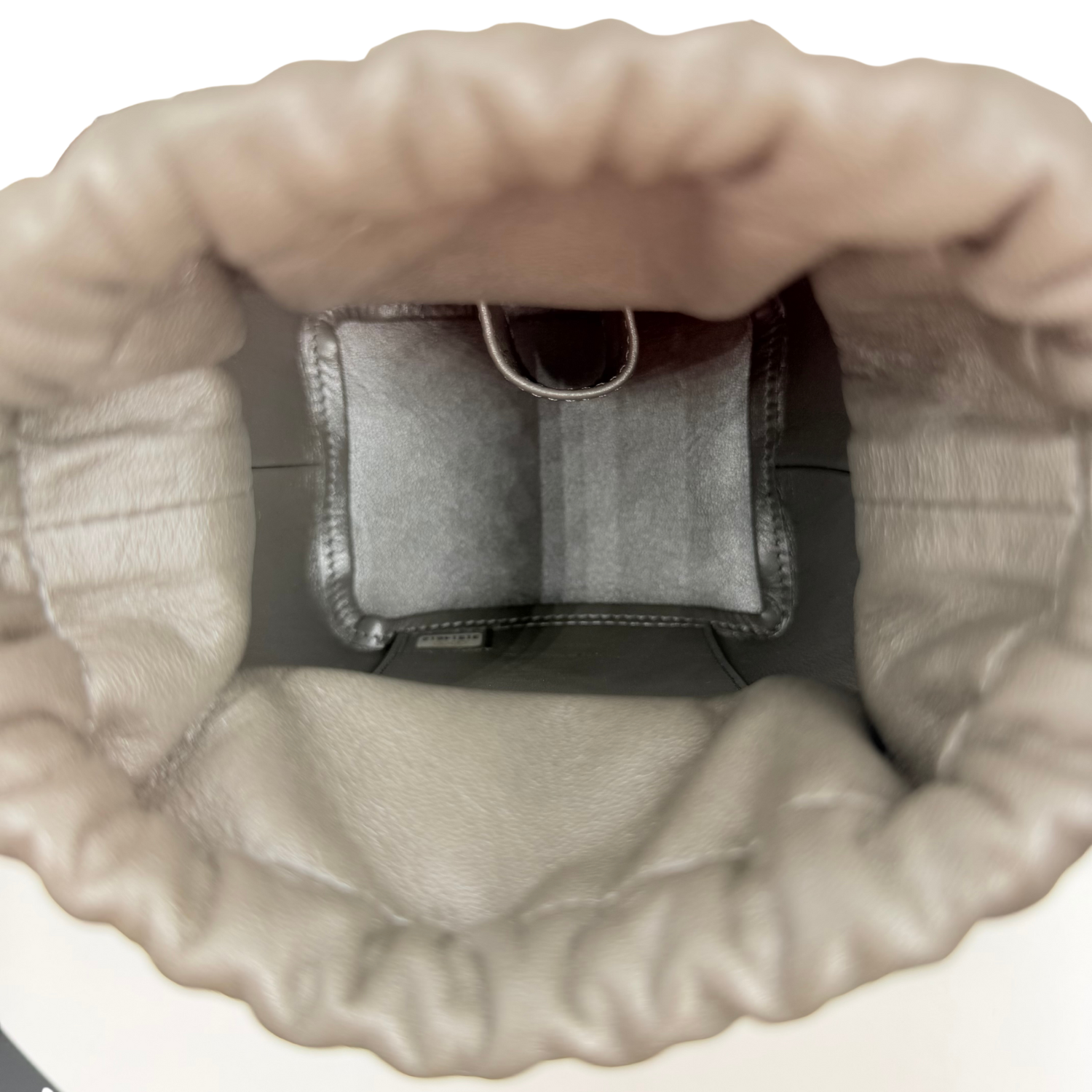 Chanel Limited Metallic Lambskin Crystal Metiers D'Art Chateau de Chenonceau Bucket Bag Grey