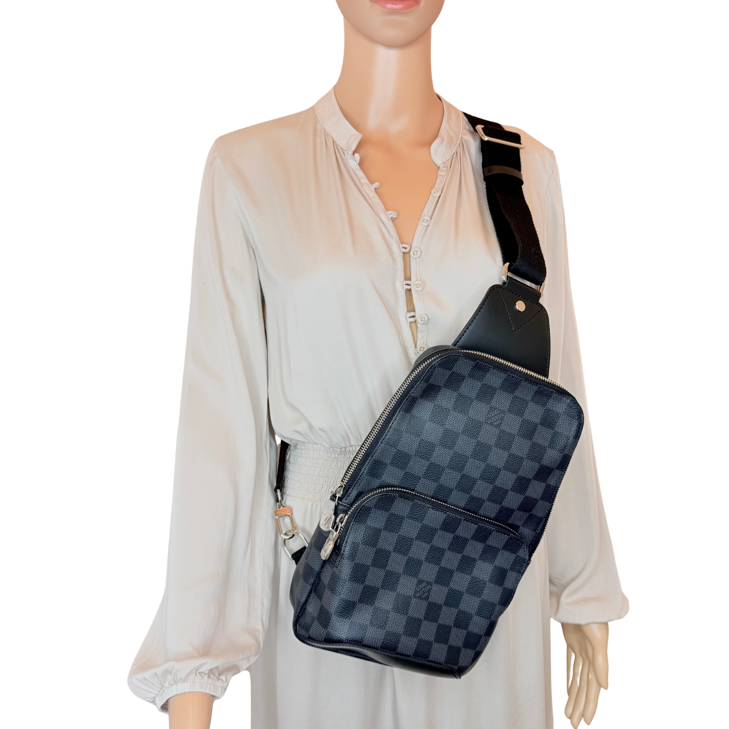 Louis Vuitton Damier Graphite Canvas Avenue Sling Bag Black