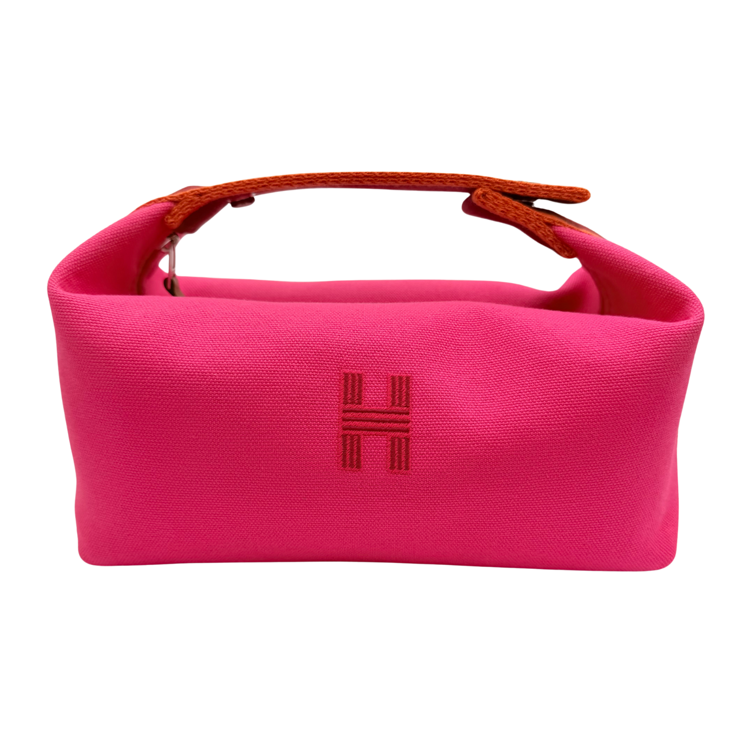 Hermès Small Canvas Bride-A-Brac Pouch Hibiscus