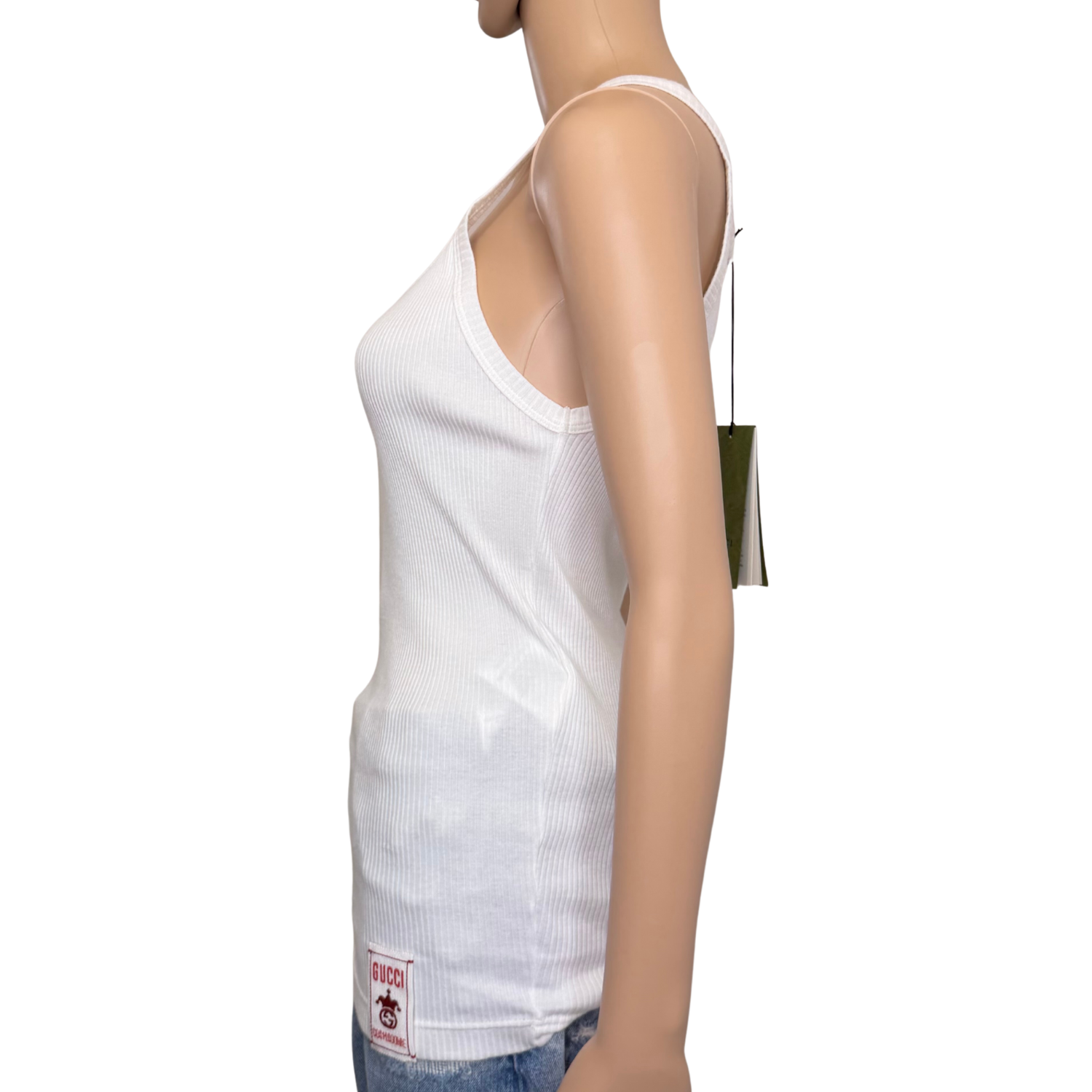 Gucci Ribbed Tank Top White