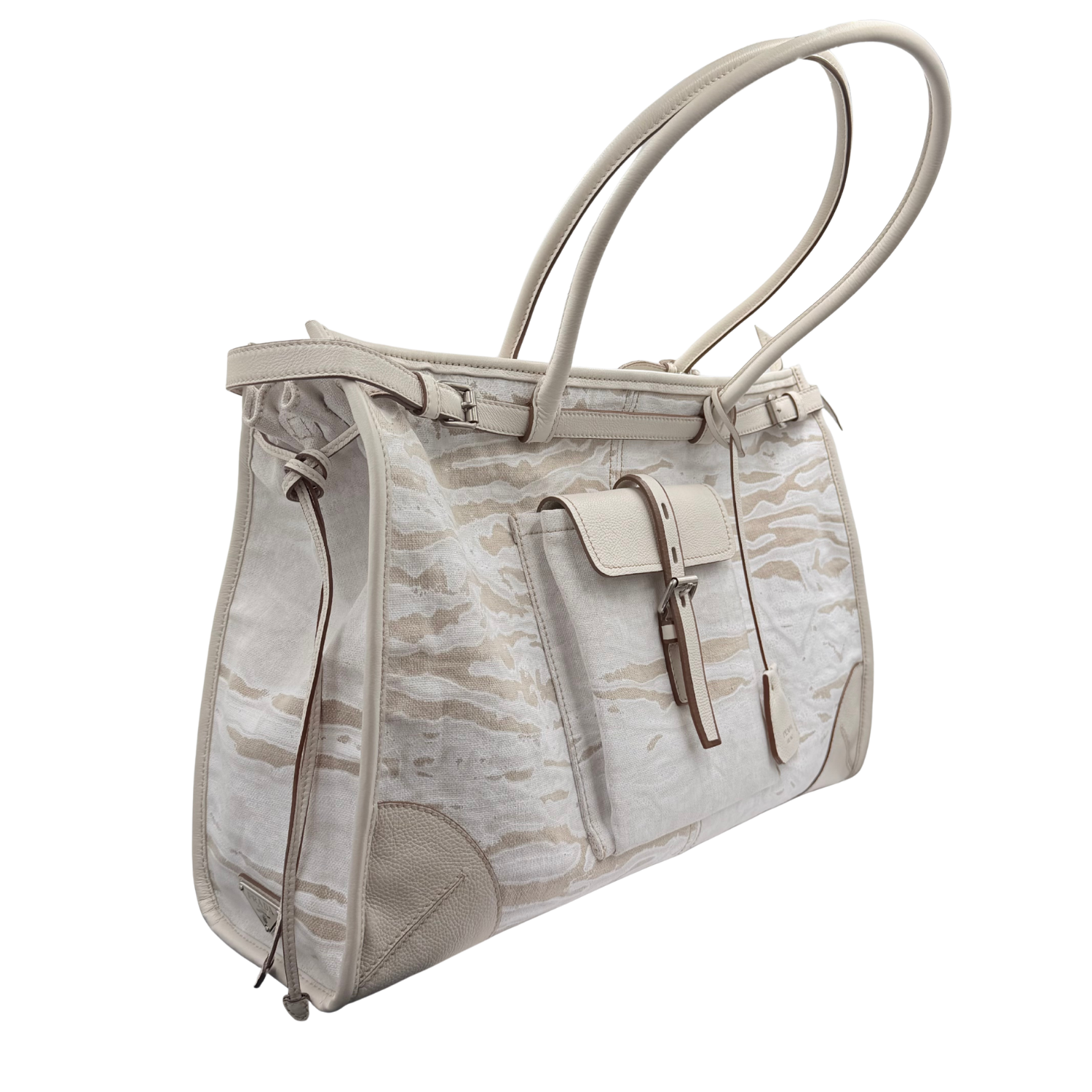 Large Bonnie Printed Linen Tote Bag