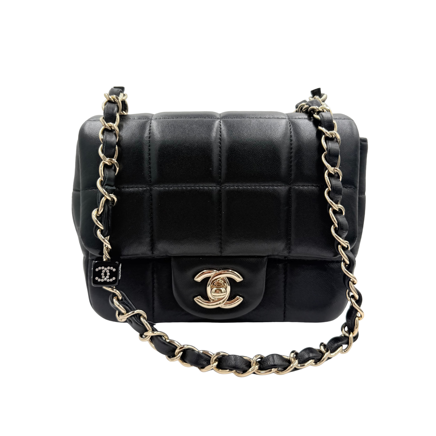 Chanel Limited Lambskin Flap Bag Gold Hardware Black
