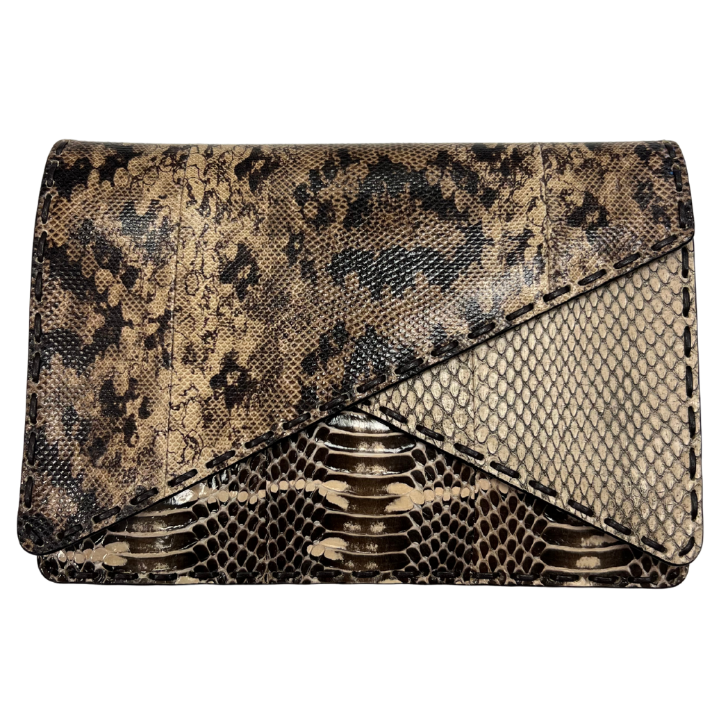 Bottega Veneta Python Envelope Clutch