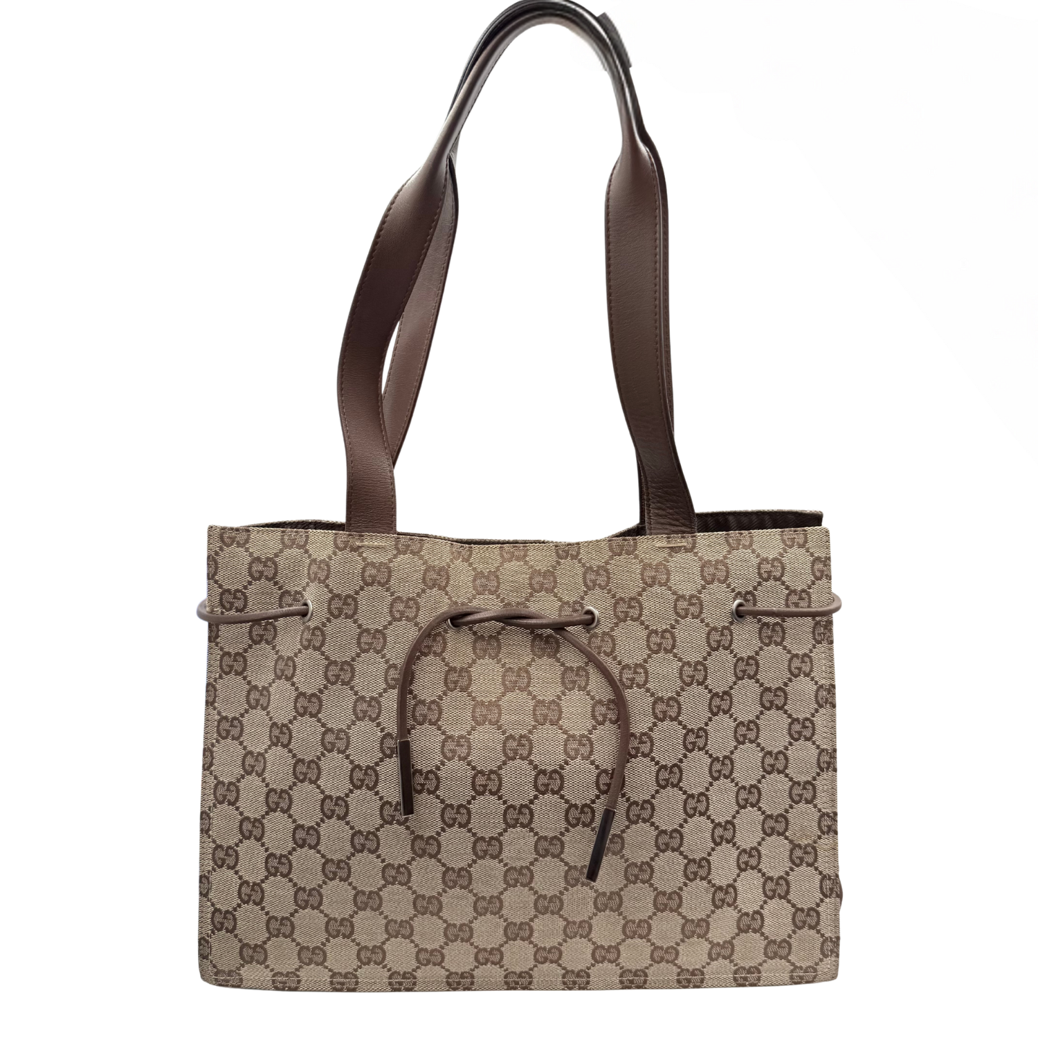 Gucci Small GG Monogram Drawstring Tote Bag