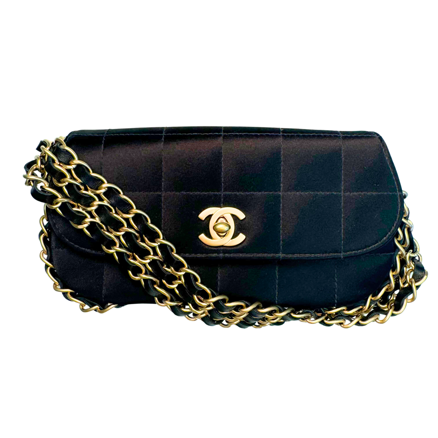 Chanel Classic Mini Satin Shoulder Flap Bag