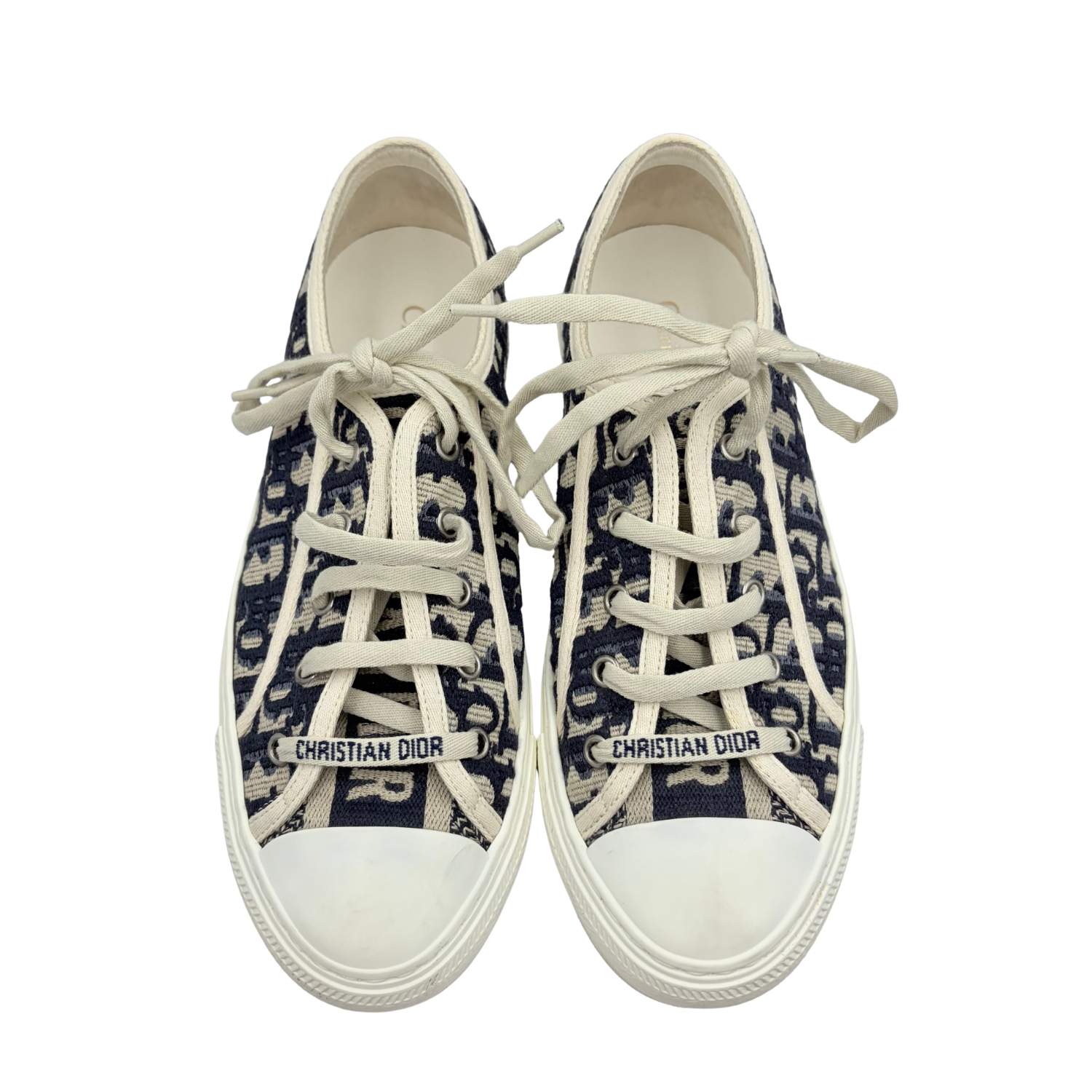 Christian Dior Walk'N Dior Oblique Jacquard Canvas Sneakers Navy