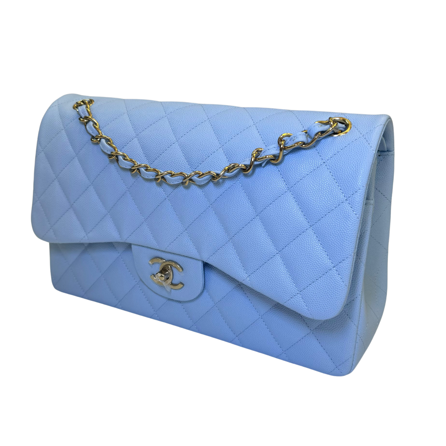 Chanel Jumbo Double Flap Classic Light Blue