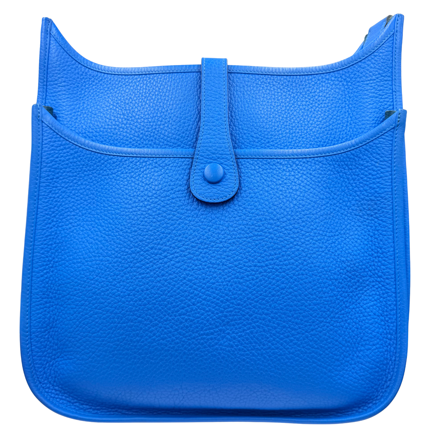 Hermès Taurillion Clemence Evelyne GM III 33 Blue Hydra