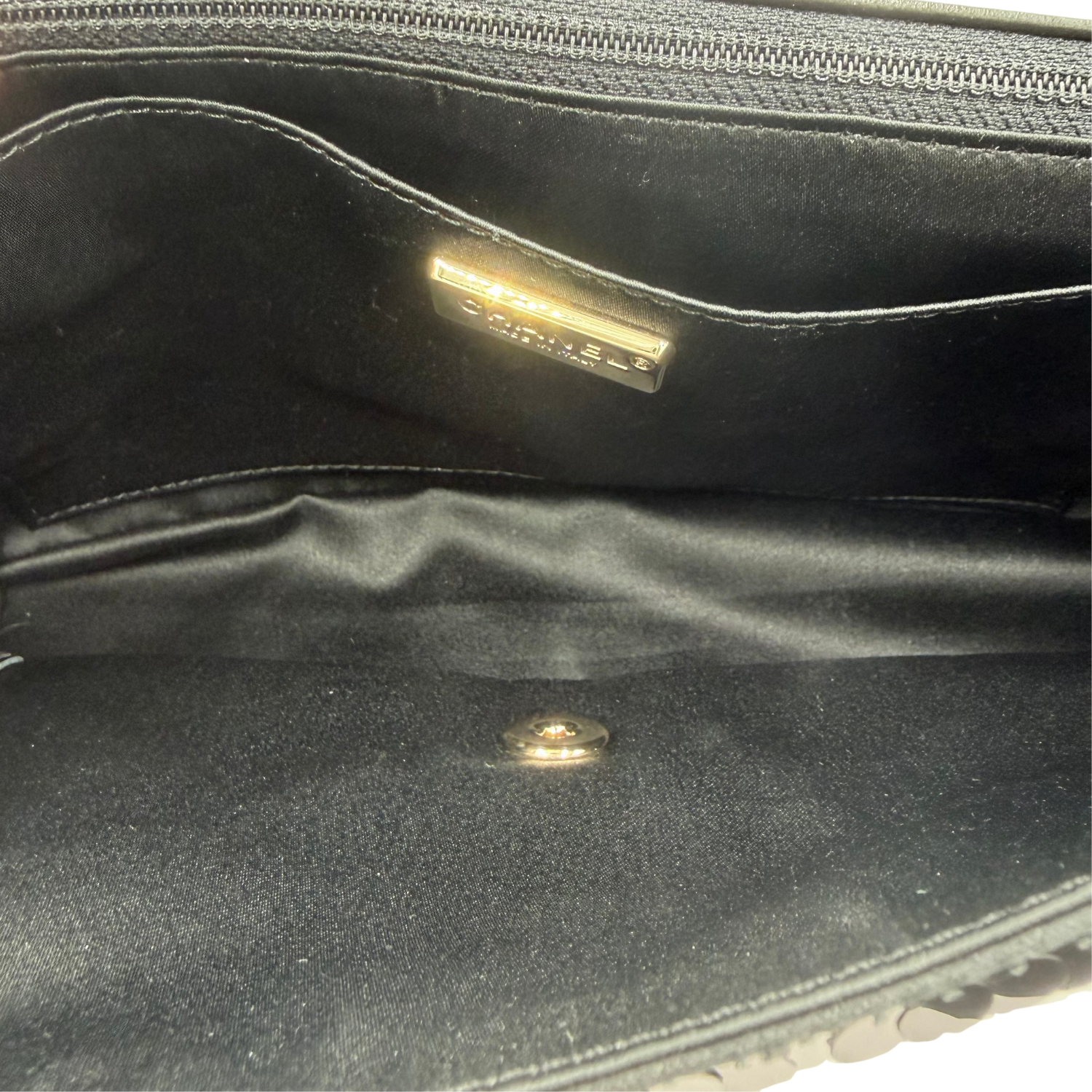 Chanel Medium Single Flap Bag Sequin Black