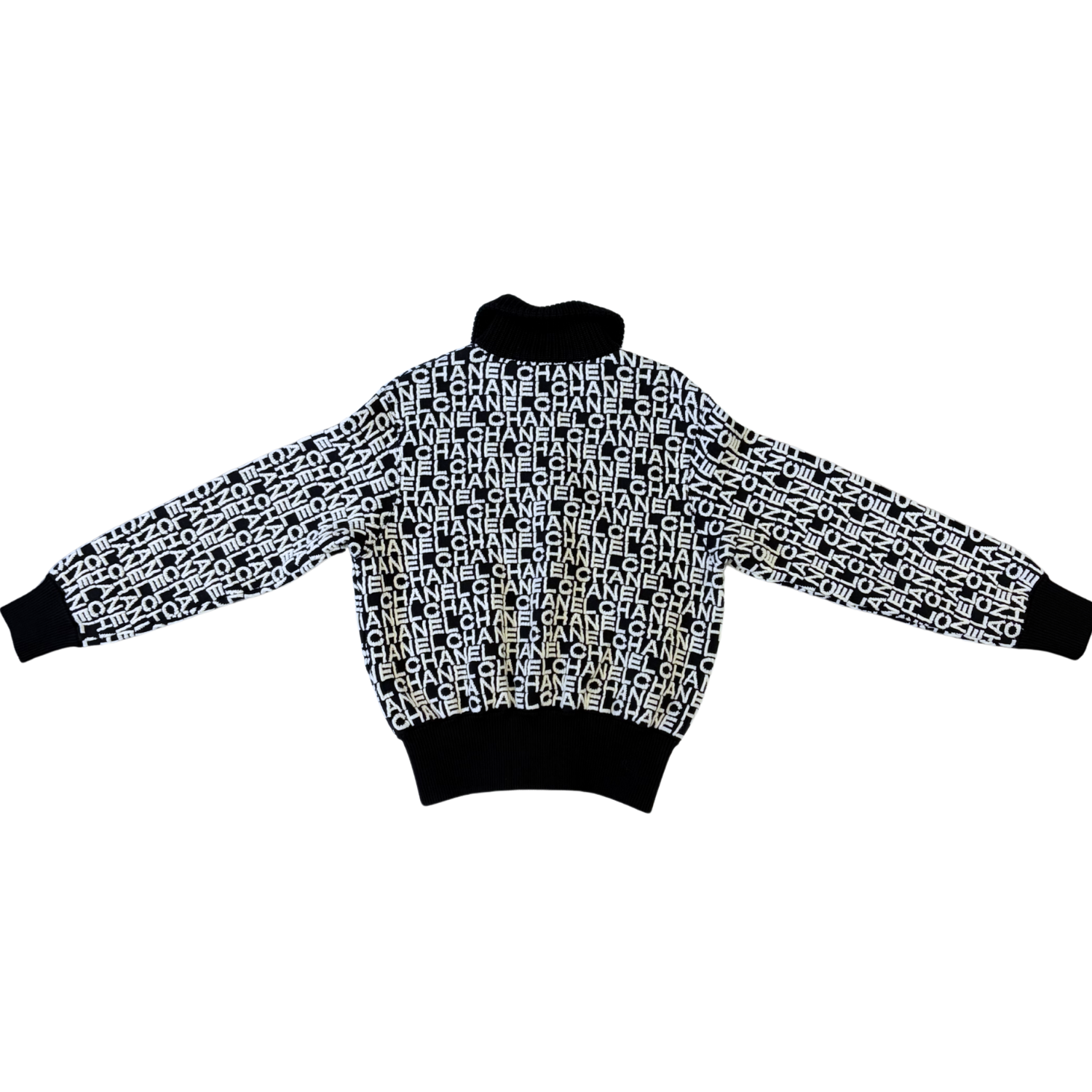 Chanel Printed Coco Neige Zip Up Bomber Jacket