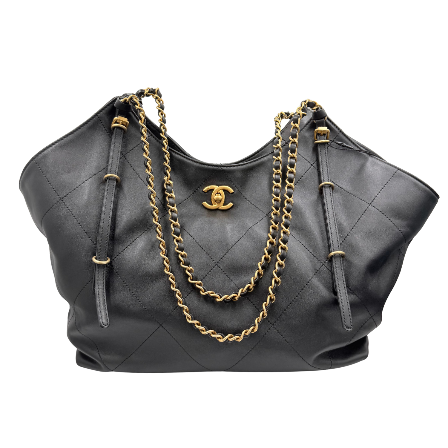 Chanel Medium Coco Shopping Tote with Pouch Black