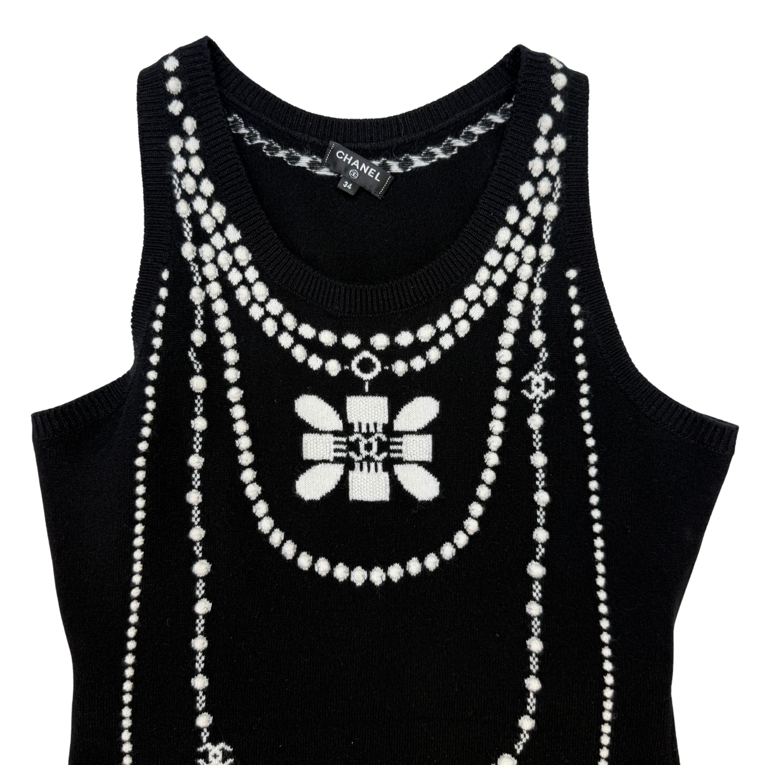 Chanel Cashmere Tank Top Black