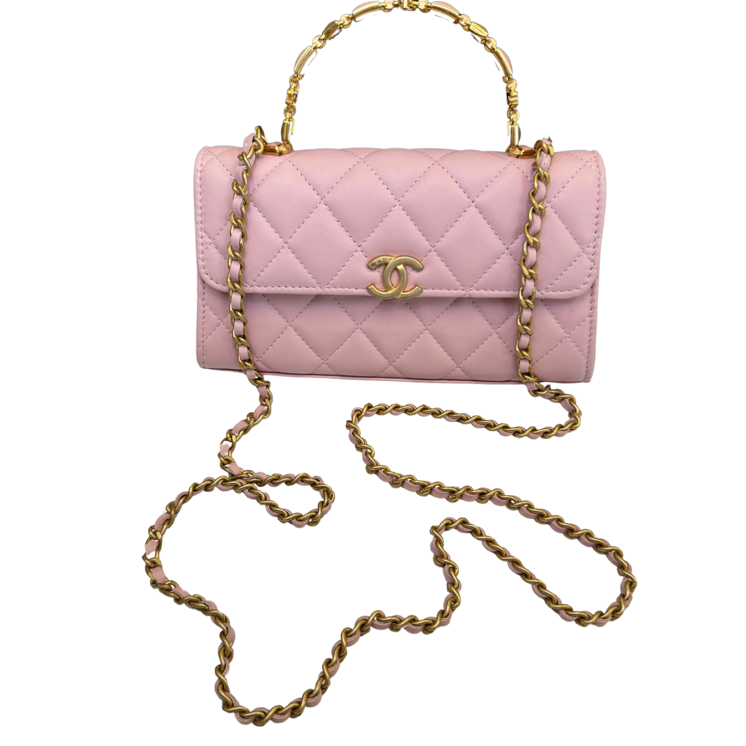 Chanel 2022 Mini Rectangular Flap Bag Pink