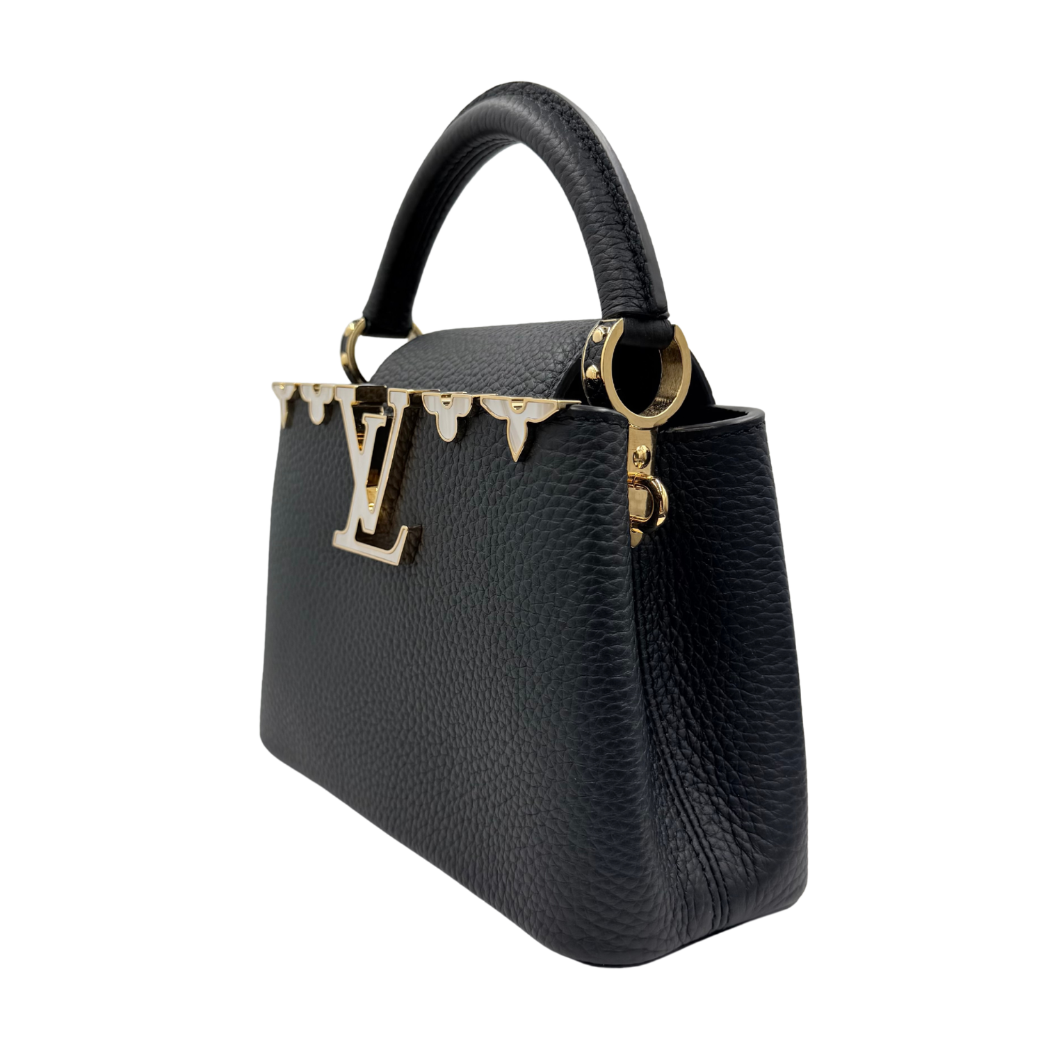 Louis Vuitton Mini Capucine Mother of Pearl Black
