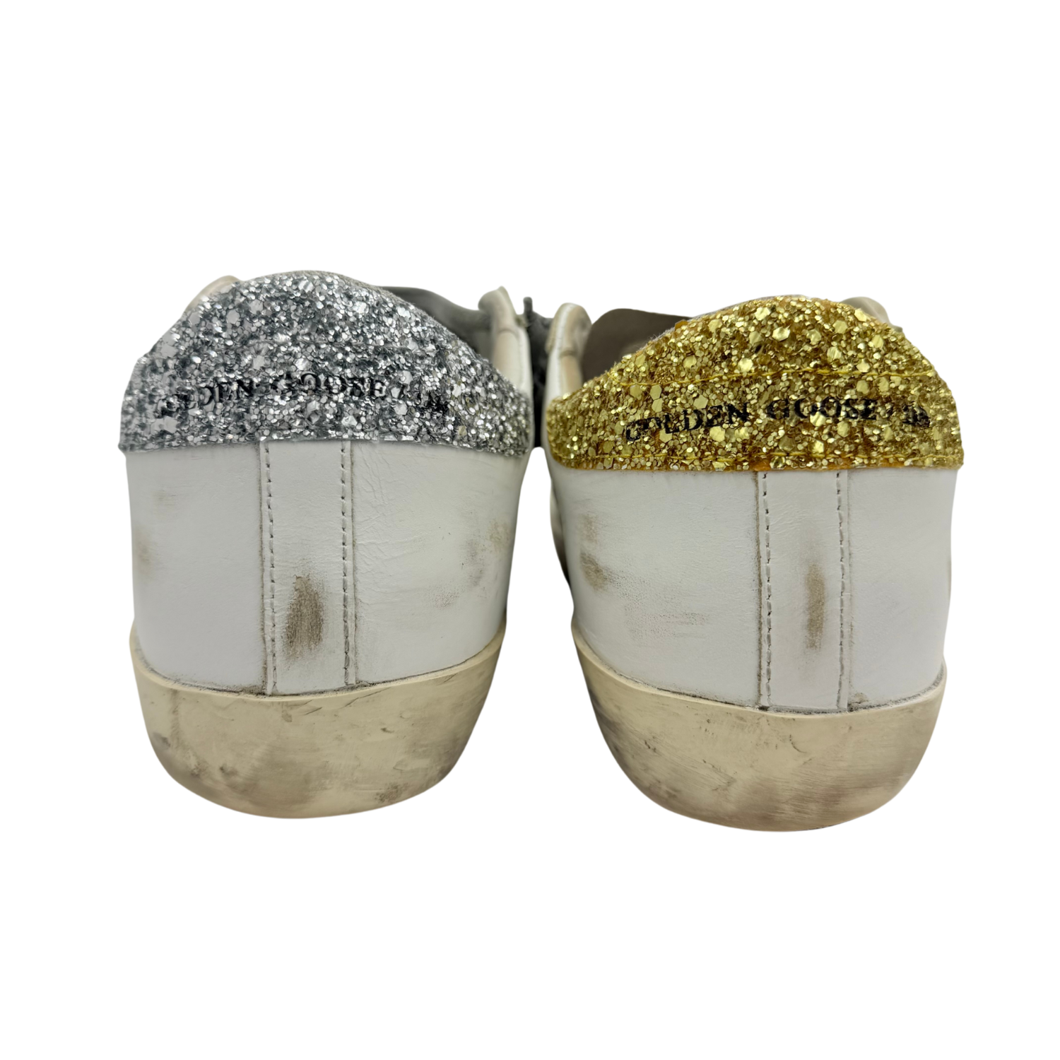 Golden Goose Superstar Croco Glitter Low-Top Sneakers