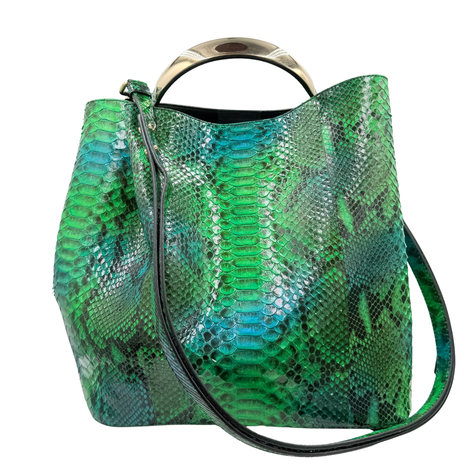 Medium Snakeskin Python Diorific Bucket Bag