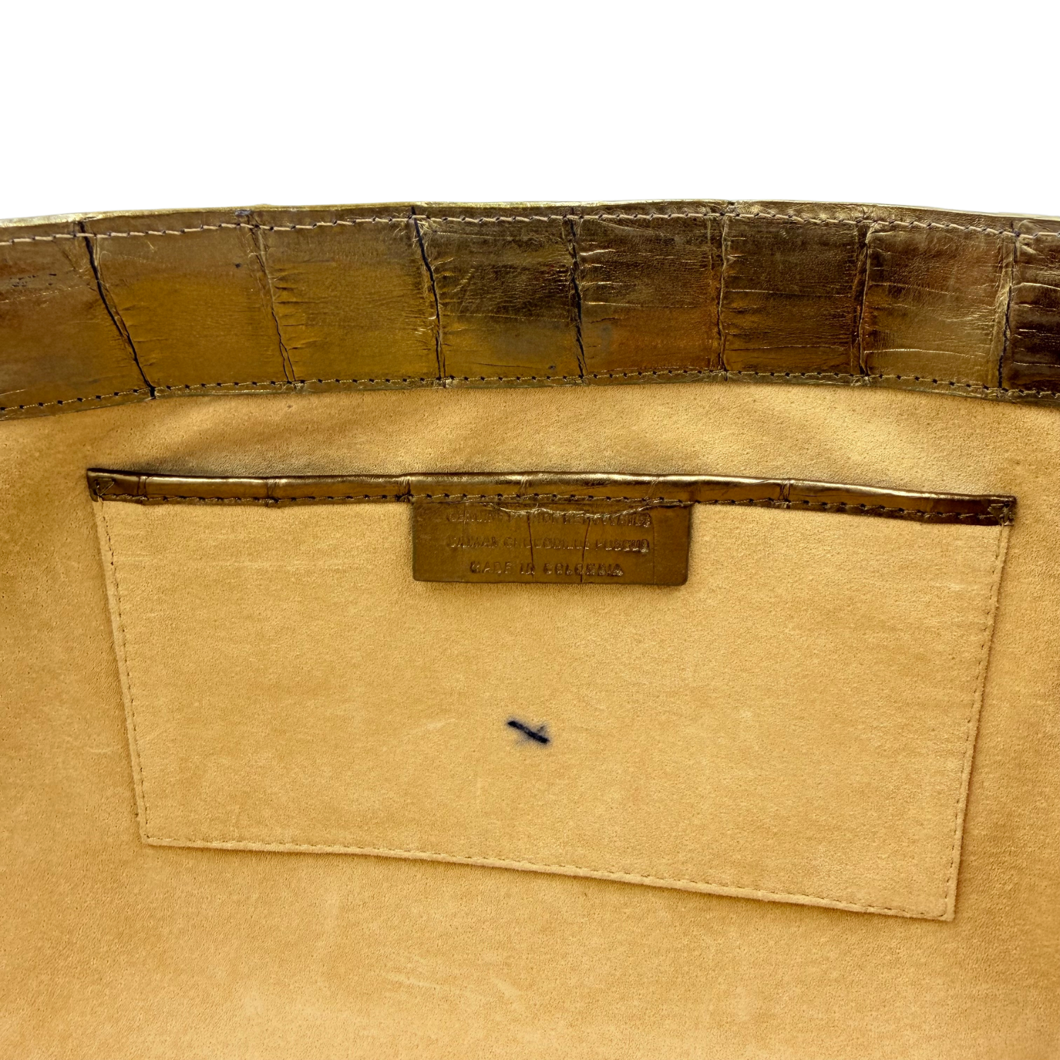 Nancy Gonzalez Limited Crocodile Leather Leaves Clutch Brown