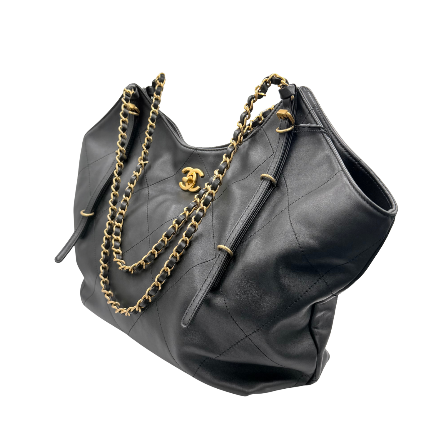 Chanel Medium Coco Shopping Tote with Pouch Black