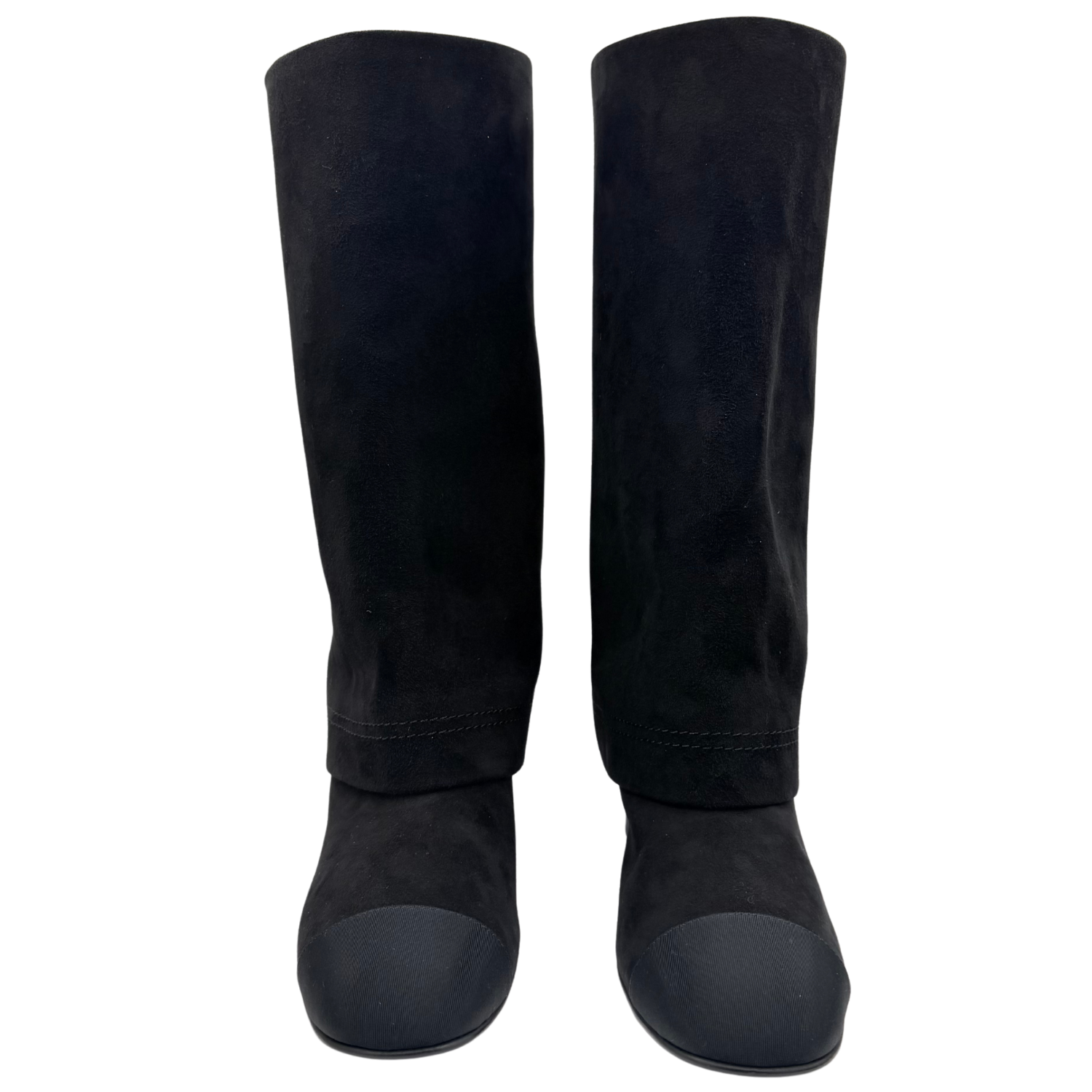 Chanel 2025 Interlocking CC Logo Rain Boots Black Size 39.5