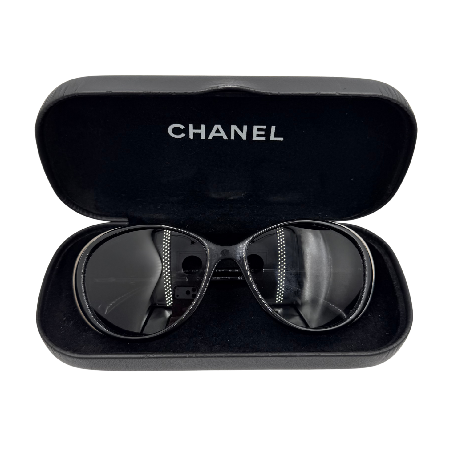 Chanel 6037 Sunglasses Black and Silver