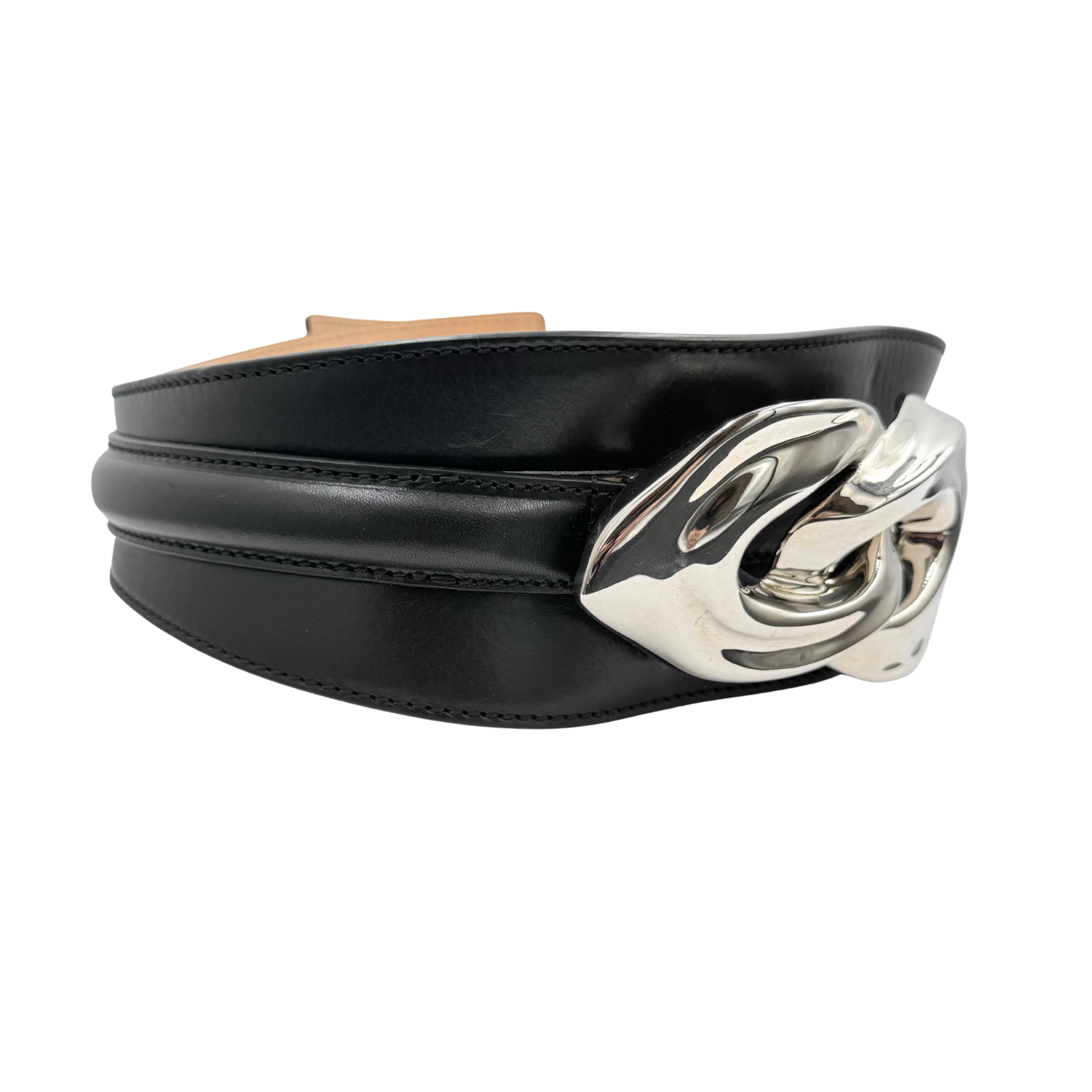 Alexander McQueen Sculpt Corset Leather Belt Black 75