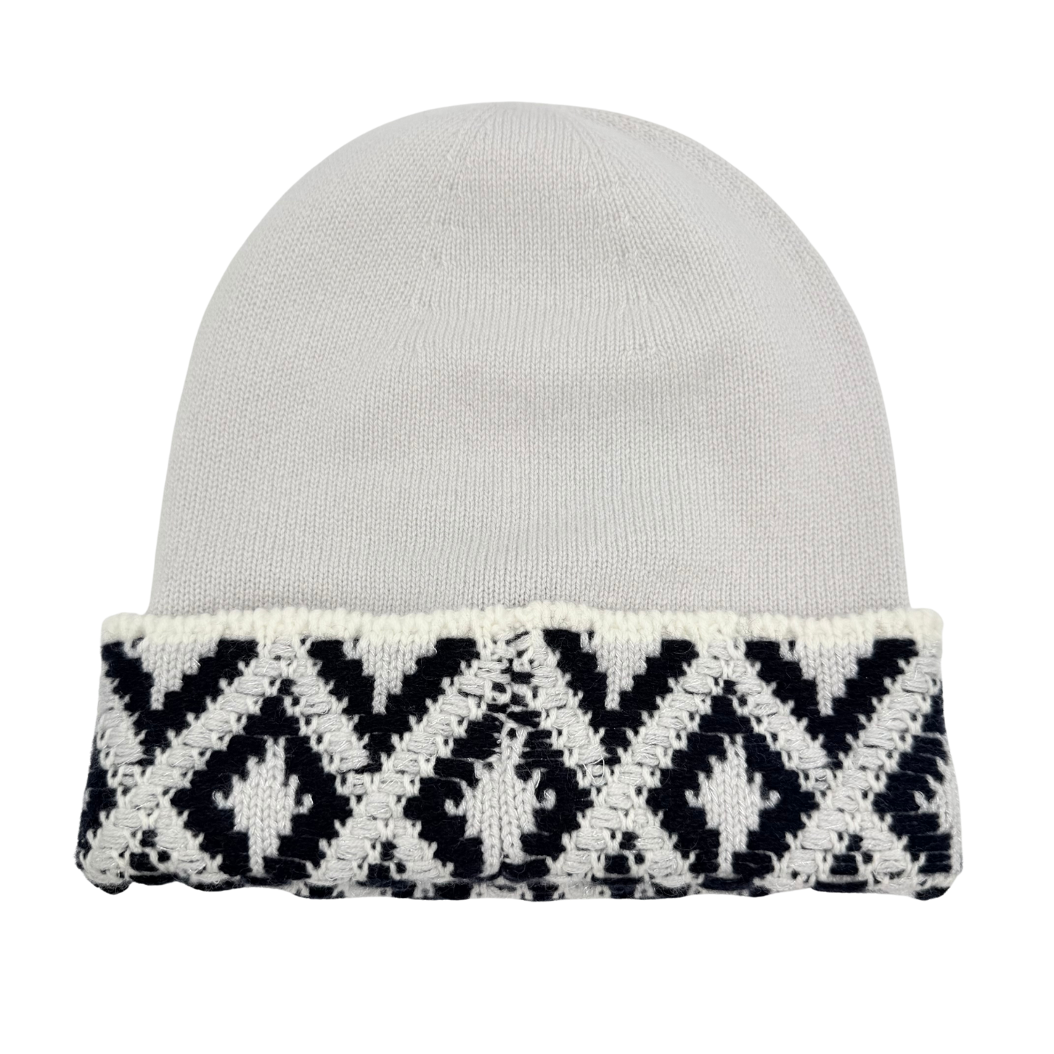 Chanel Cashmere Beanie and Arm Warmers Set Grey